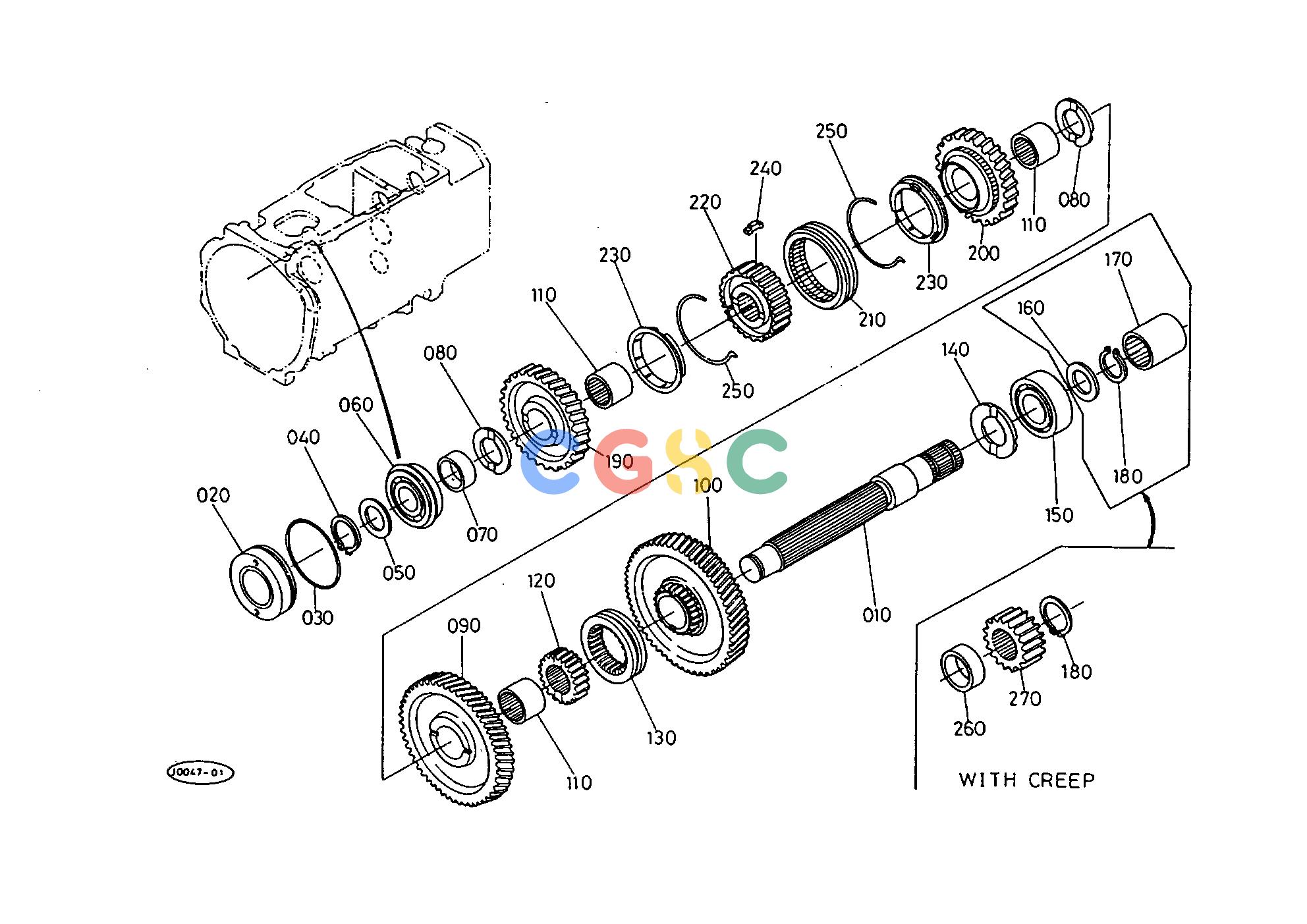 久保田零件查询T05002 COUNTERSHAFT 1 [SYNCHRO MESH] TRANSMISSIONEPC Kubota online