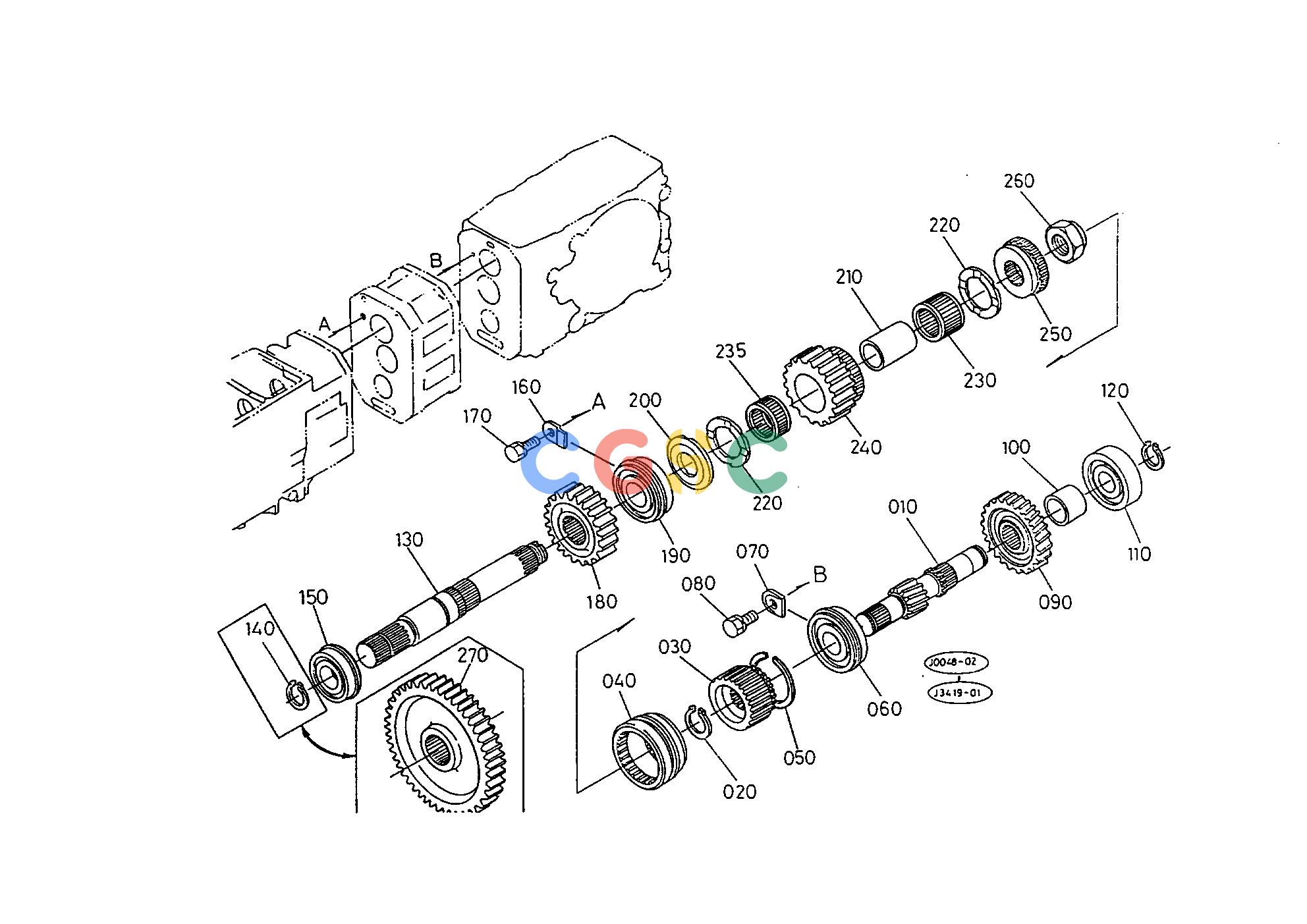 久保田零件查询T05100 COUNTERSHAFT 2 TRANSMISSIONEPC Kubota online