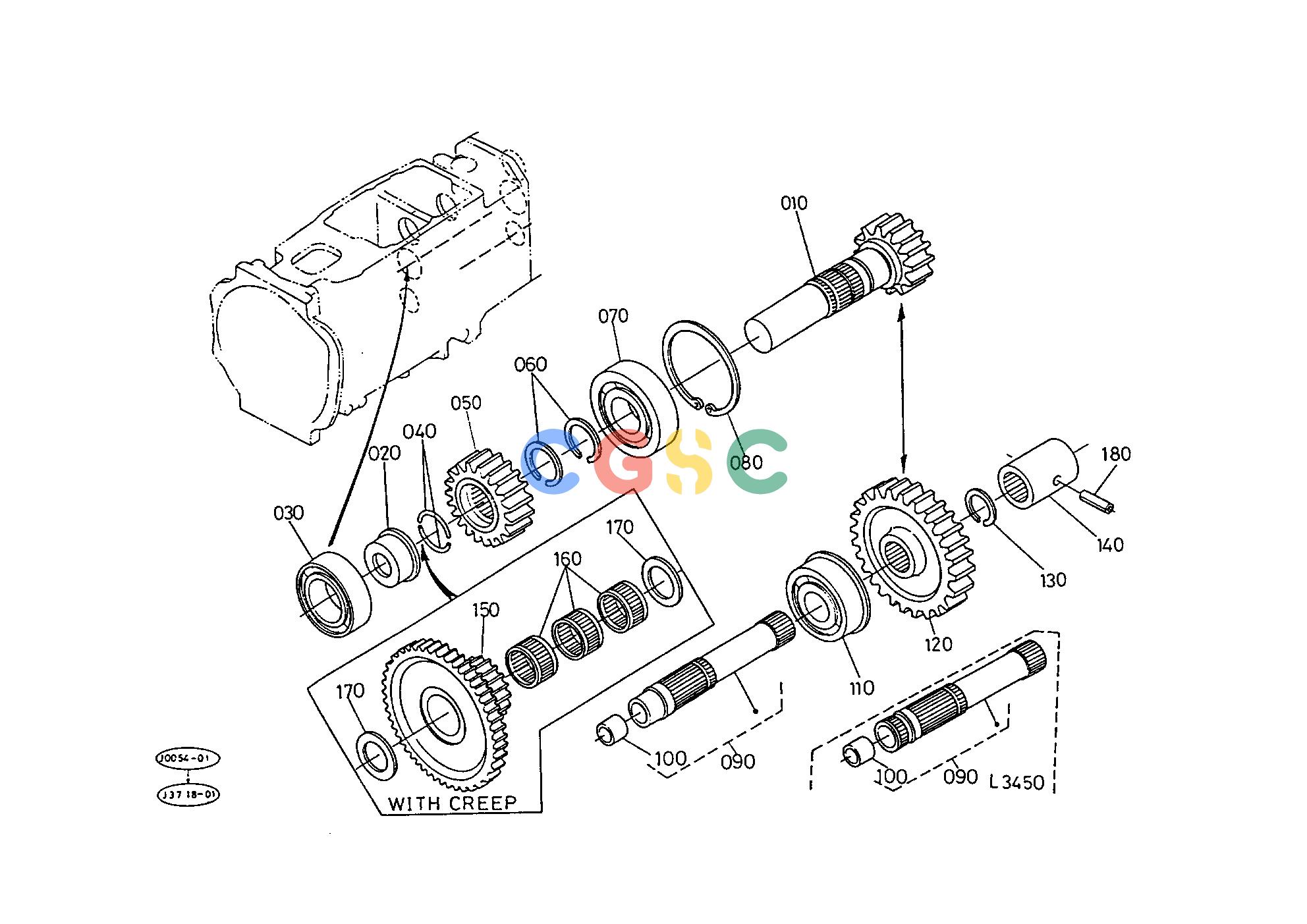 久保田零件查询T05300 PTO COUNTERSHAFT 2 [WITH DUAL CLUTCH] TRANSMISSIONEPC Kubota online