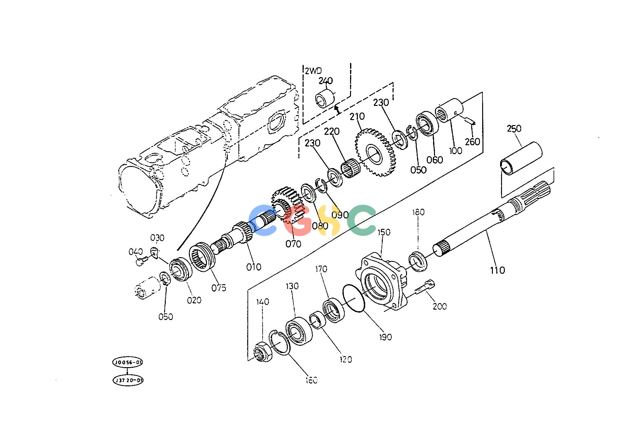 久保田零件查询T05501 PTO SHAFT [WITH I.MID PTO] [A] TRANSMISSIONEPC Kubota online