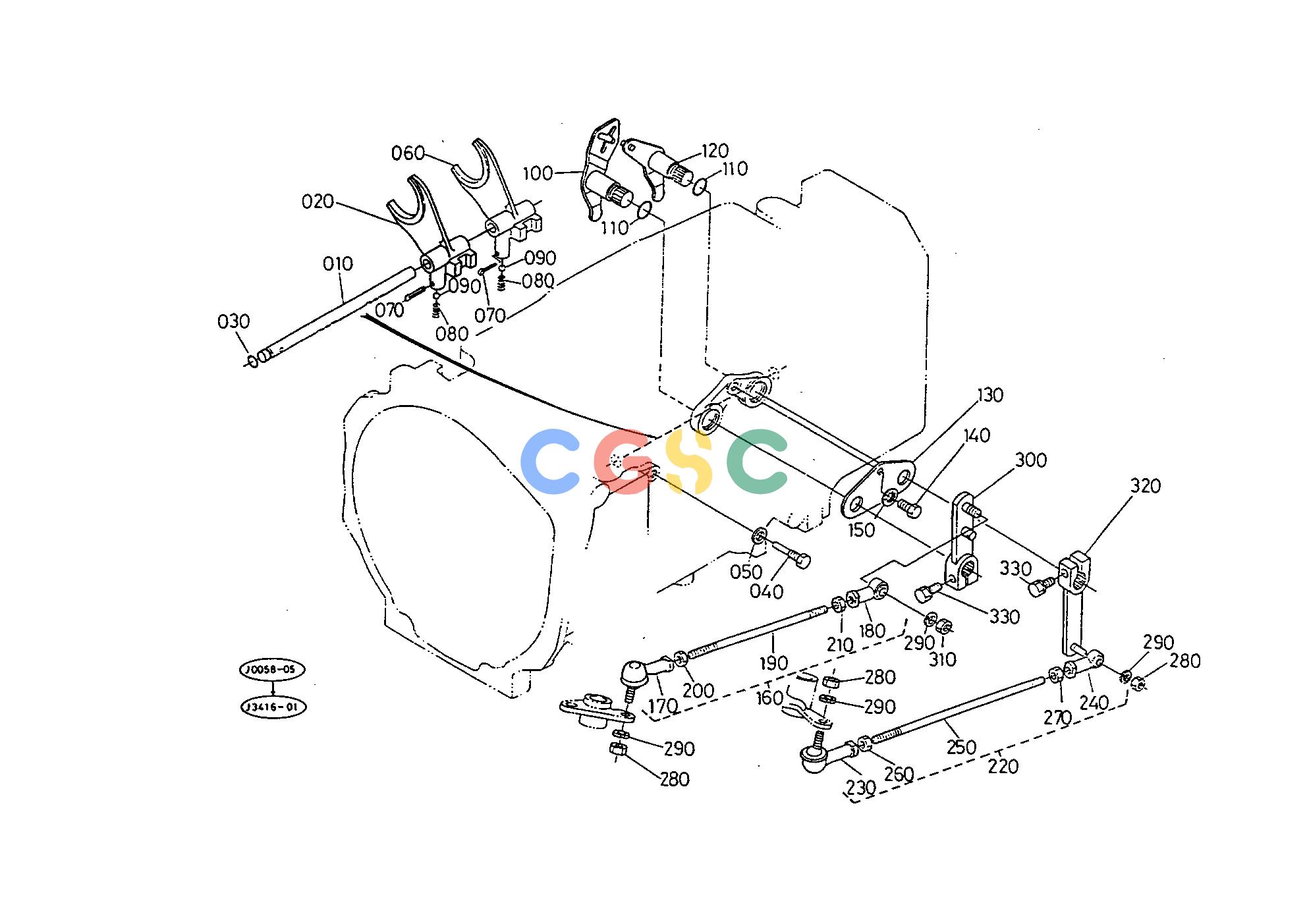 久保田零件查询T06001 MAIN GEAR SHIFT FORK [CONSTANT MESH] SPEED CHANGE LEVEREPC Kubota online