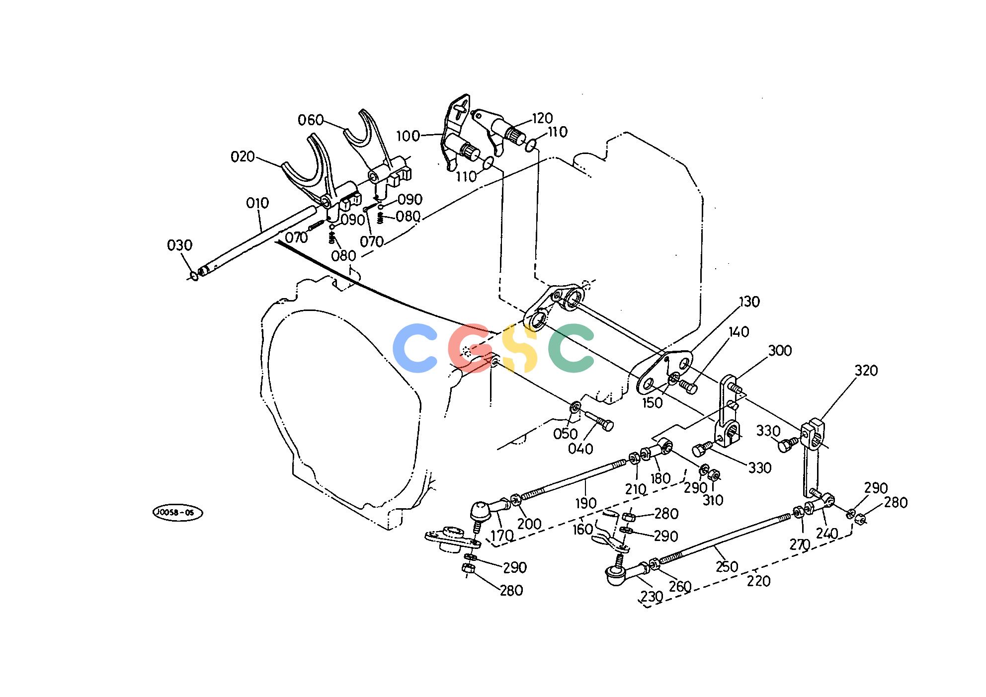 久保田零件查询T06002 MAIN GEAR SHIFT FORK [SYNCHRO MESH] SPEED CHANGE LEVEREPC Kubota online