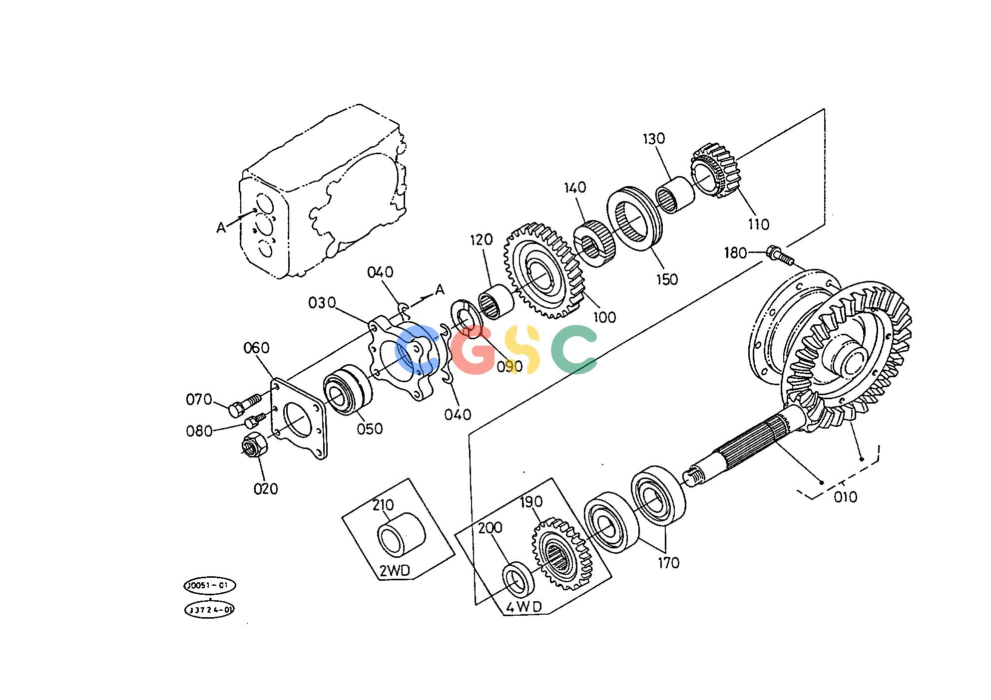 久保田零件查询T06800 SPIRAL BEVEL PINION REAR AXLE/REAR WHEELEPC Kubota online