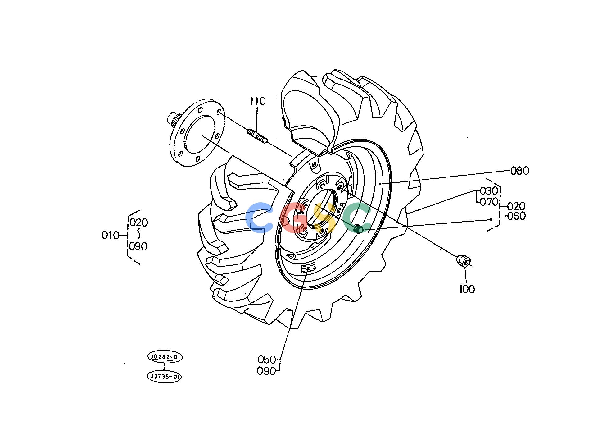 久保田零件查询T08703 FRONT WHEEL (10-16.5 R4) [A] FRONT AXLE/FRONT WHEELEPC Kubota online
