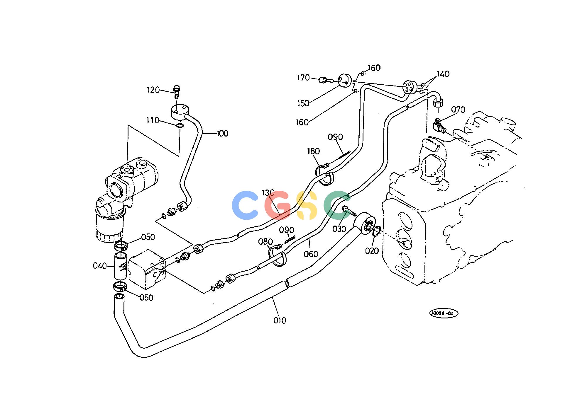 久保田零件查询T09901 HYDRAULIC OIL LINE [WITH DUAL CLUTCH] HYDRAULIC SYSTEMEPC Kubota online