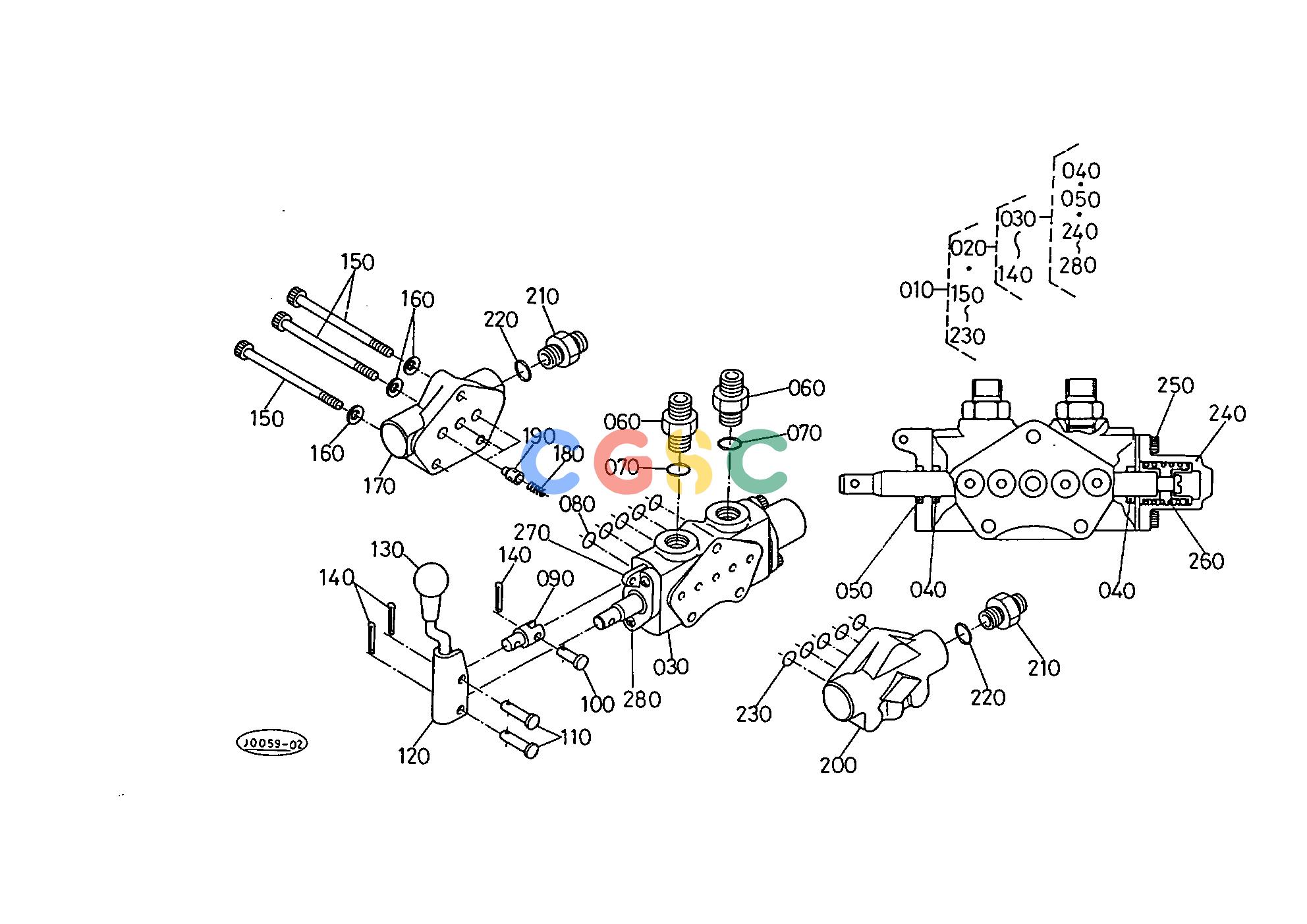 久保田零件查询T11400 AUX.CONTROL VALVE [COMPONENT PARTS] HYDRAULIC SYSTEMEPC Kubota online