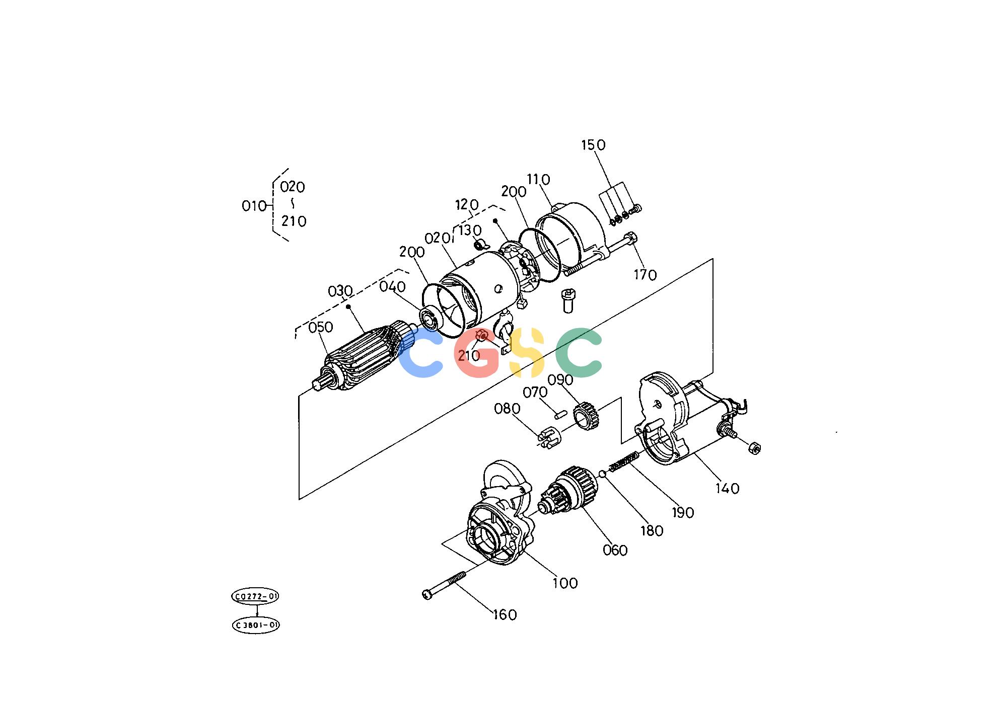 久保田零件查询T03802 STARTER [COMPONENT PARTS] ## S.No.:L2650DT;>=50146 L2950DT;>=50199 ELECTRICAL SYSTEMEPC Kubota online