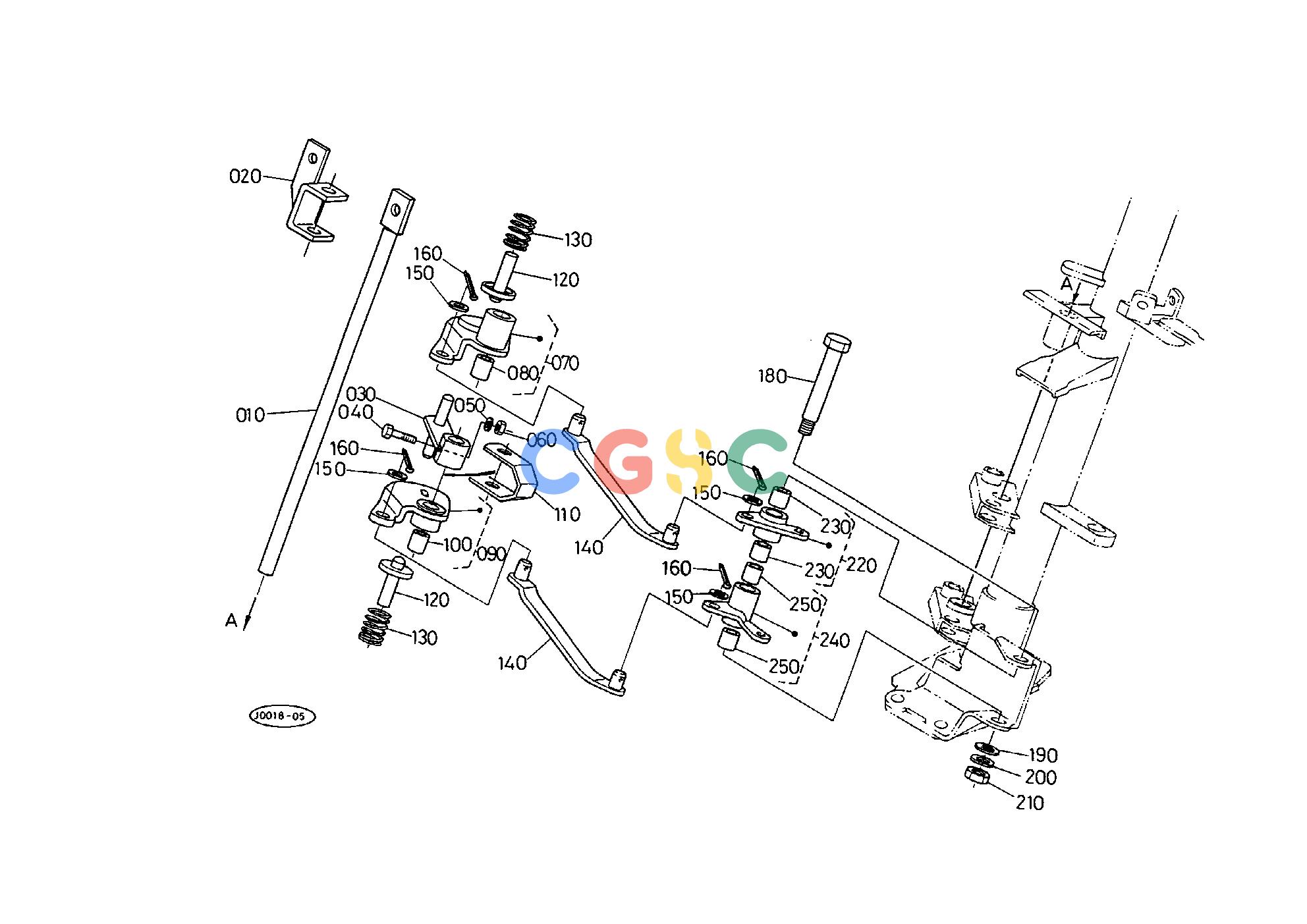 久保田零件查询T05901 MAIN GEAR SHIFT LINKAGE SYSTEM ## S.No.:L2650DT;<=50145 L2950DT;<=50198 SPEED CHANGE LEVEREPC Kubota online