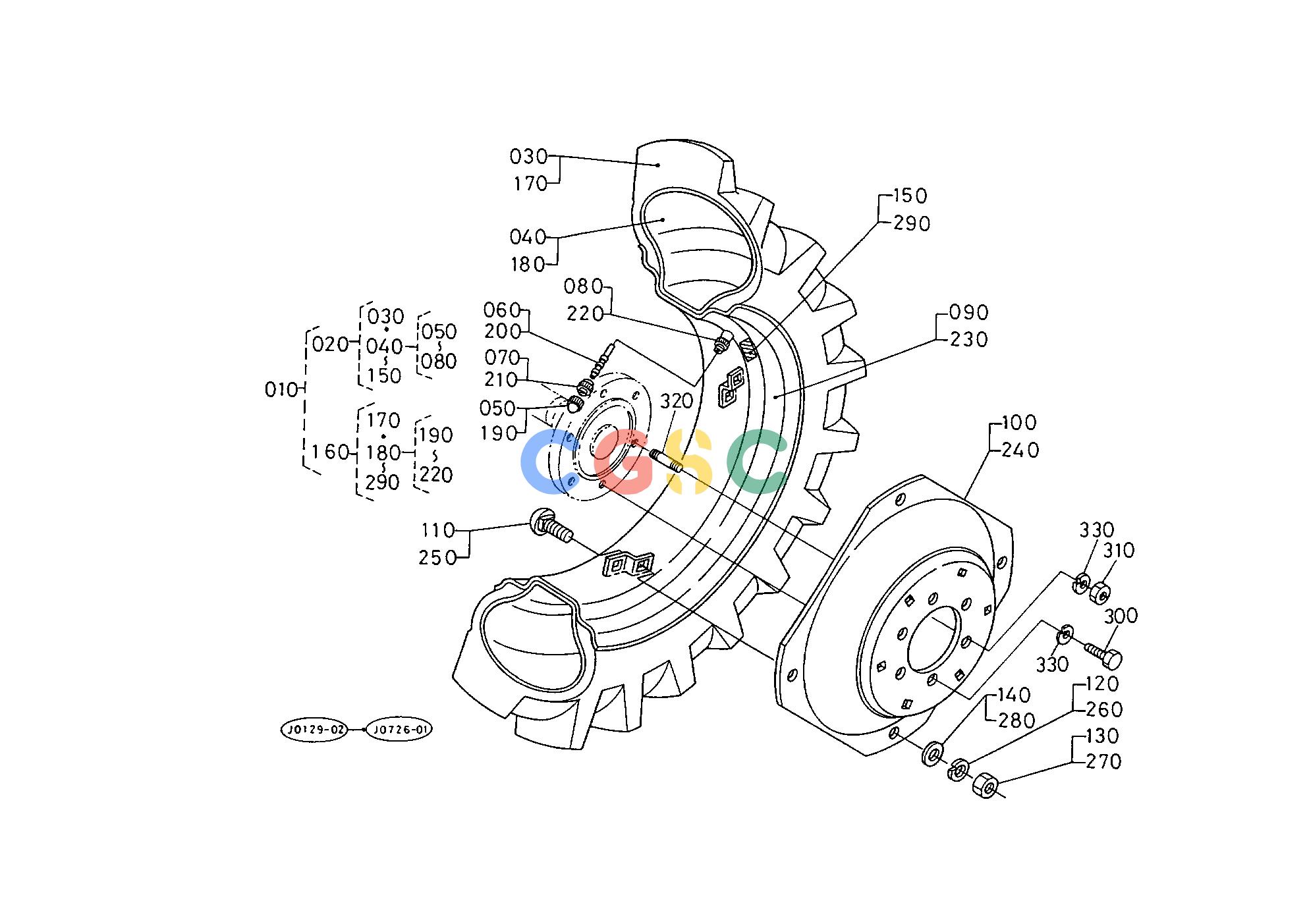 久保田零件查询T07201 REAR WHEEL (11.2-24 FSLFA) REAR AXLE AND REAR WHEELEPC Kubota online