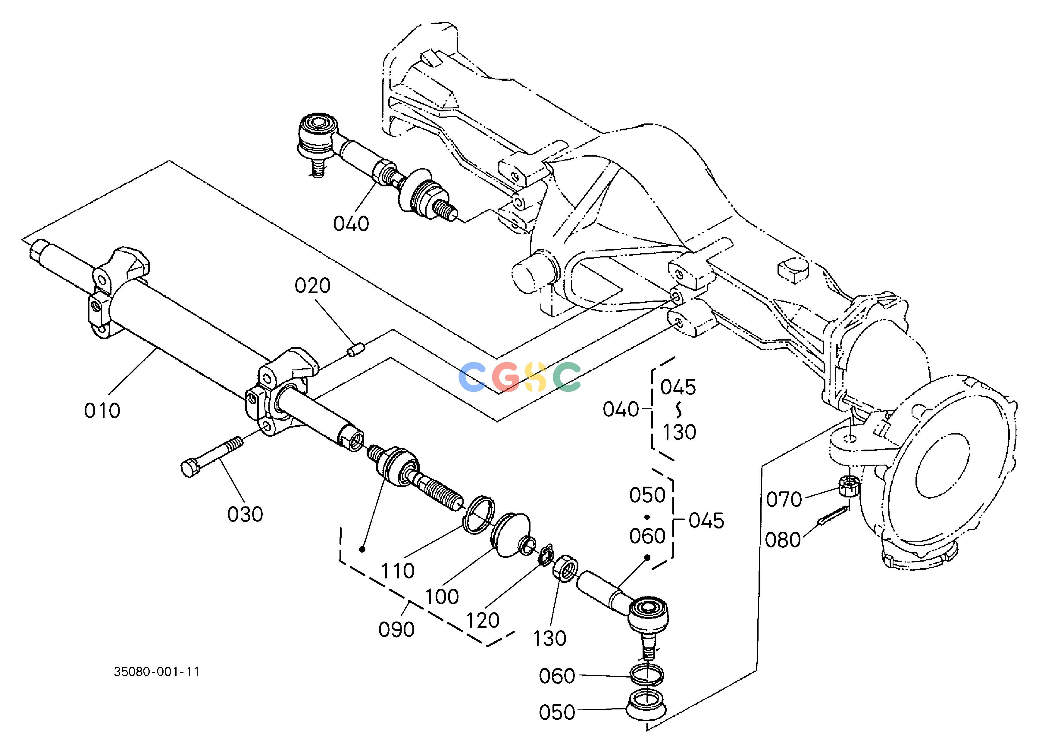 久保田零件查询T08903 STEERING LINKAGE ## S.No.:L2650DT;>=50146 L2950DT;>=50199 STEERINGEPC Kubota online