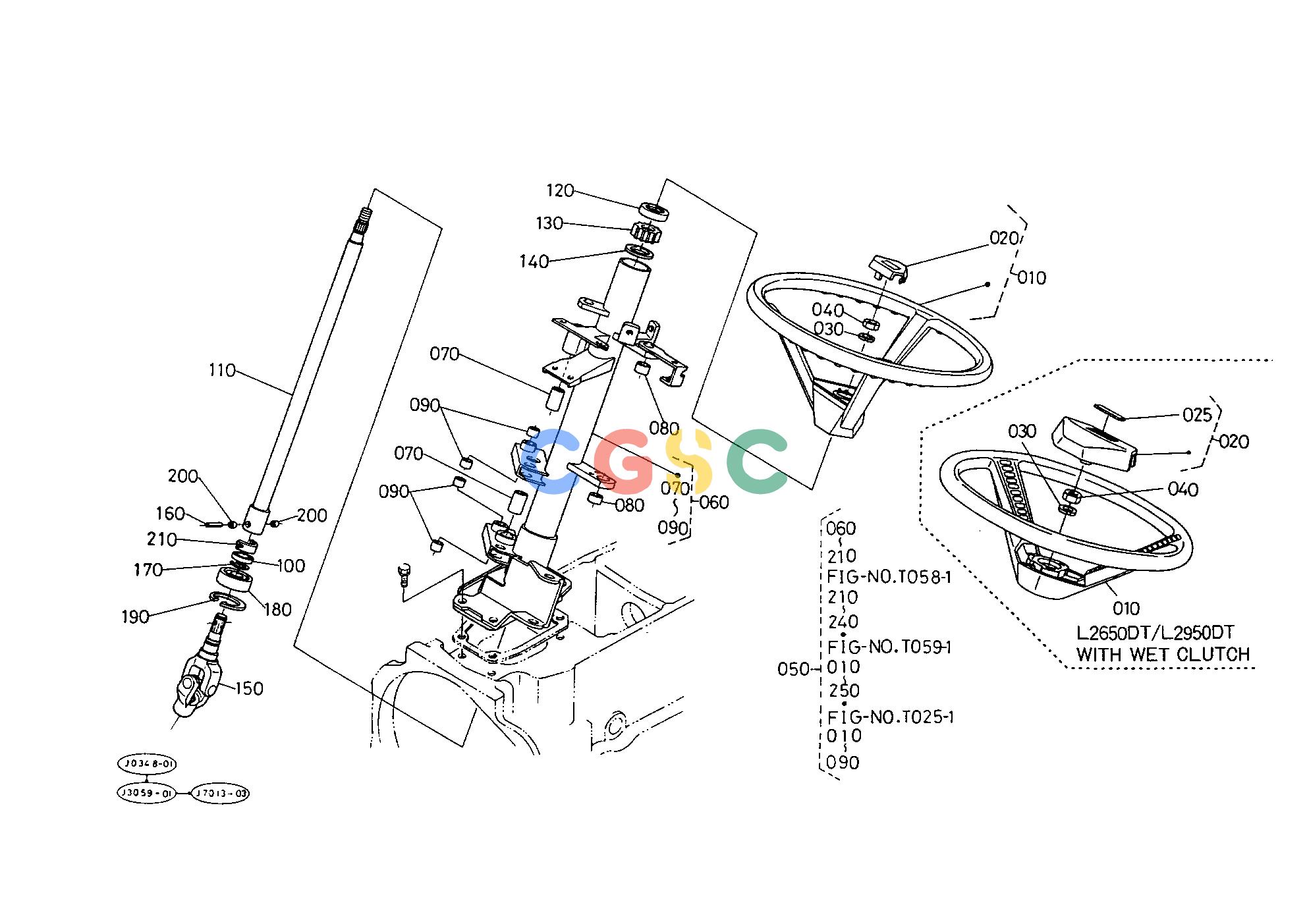 久保田零件查询T09401 STEERING HANDLE ## S.No.:L2650DT;<=50145 L2950DT;<=50198 STEERINGEPC Kubota online