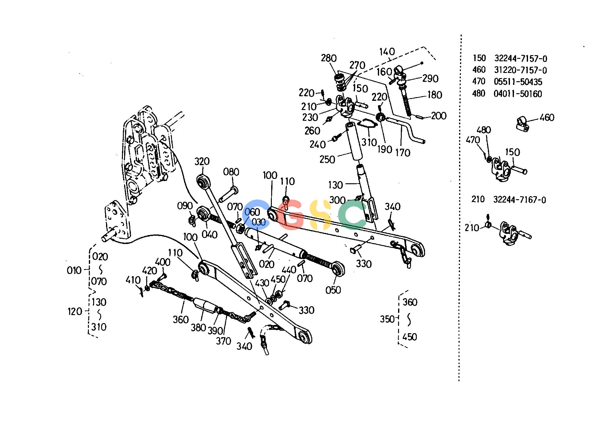 久保田零件查询T09300 3-POINT LINKAGE HYDRAULIC SYSTEMEPC Kubota online