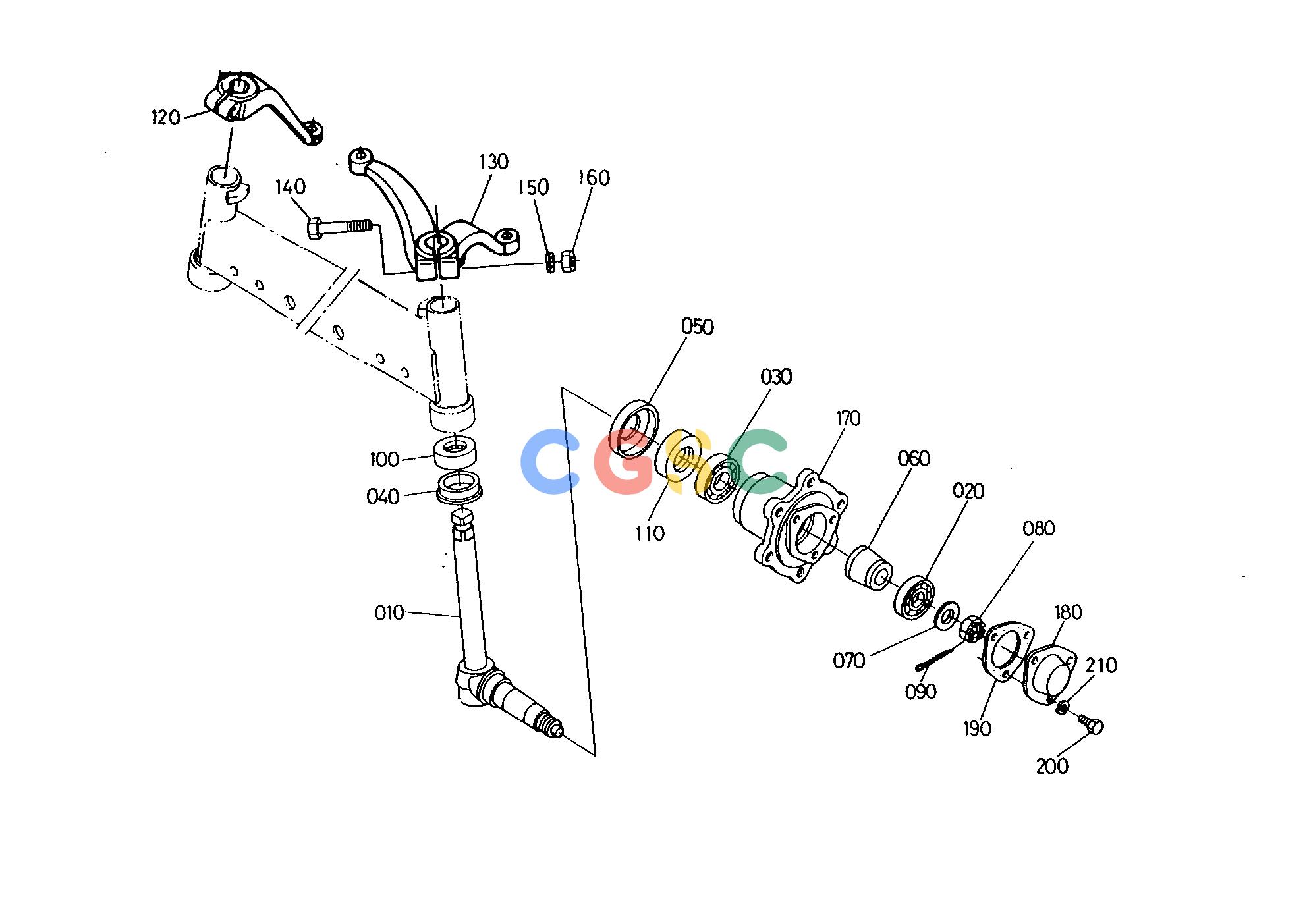 久保田零件查询T06600 KNUCKLE SHAFT FRONT AXLE AND FRONT WHEELEPC Kubota online