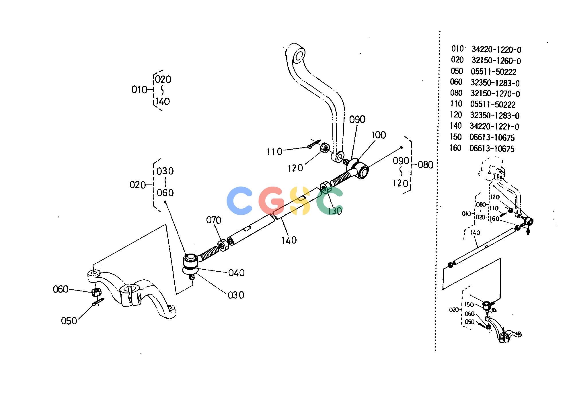 久保田零件查询T06900 DRAG LINKAGE FRONT AXLE AND FRONT WHEELEPC Kubota online