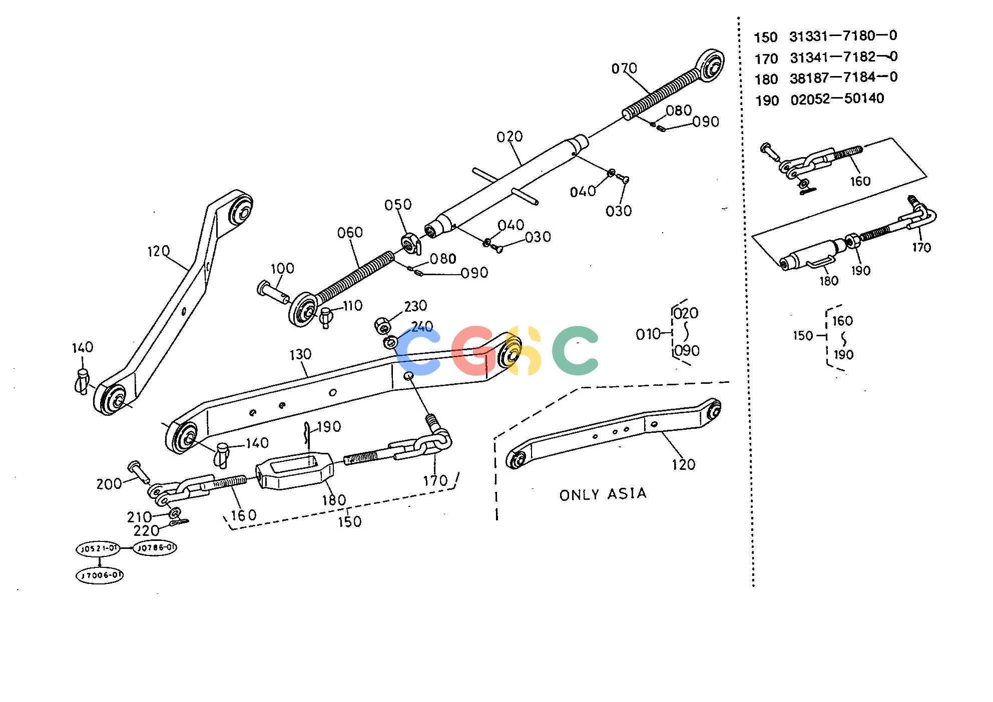 久保田零件查询T11800 3-POINT LINKAGE 1 HYDRAULIC SYSTEMEPC Kubota online