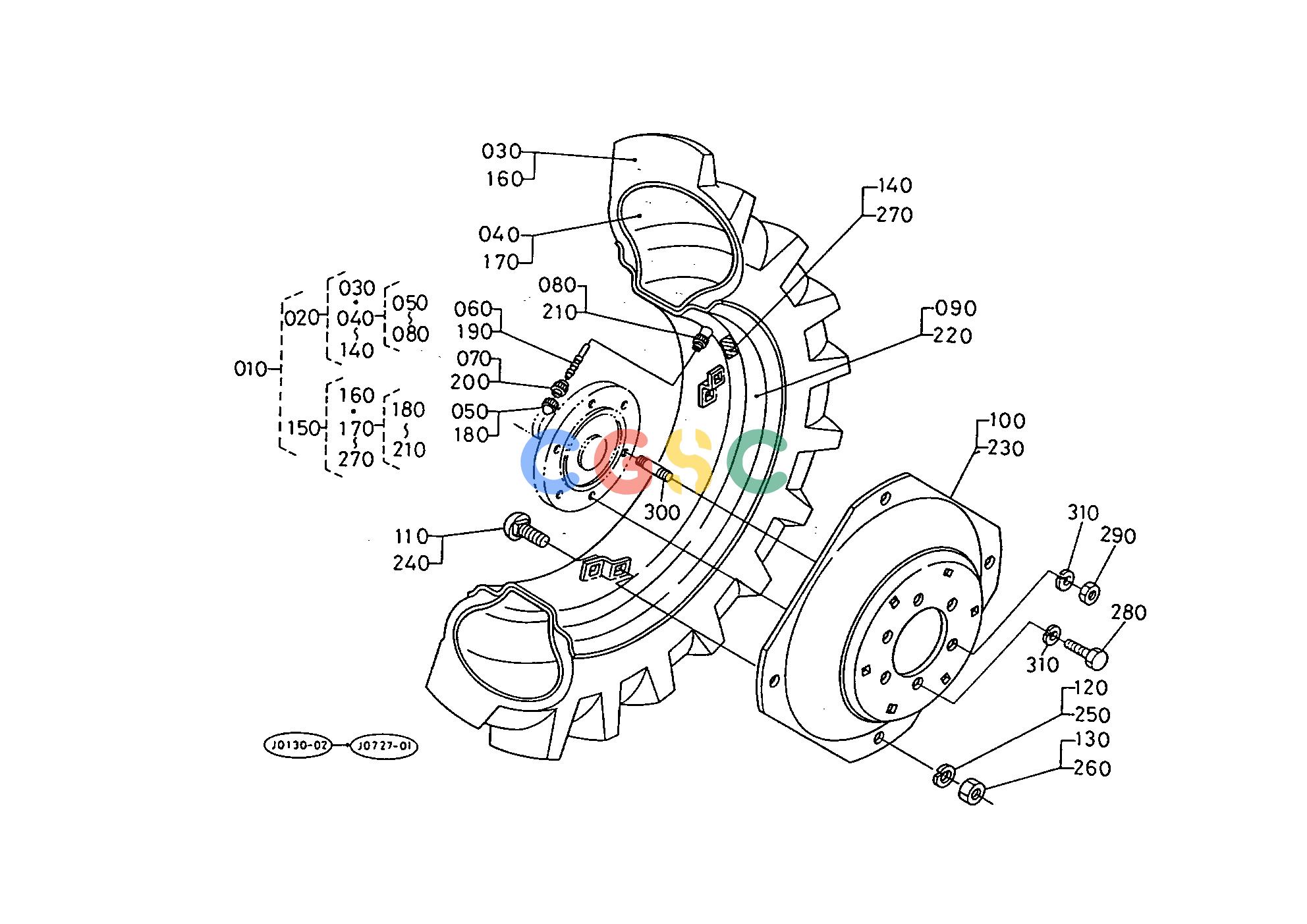 久保田零件查询T07402 REAR WHEEL (13.6-24) REAR AXLE AND REAR WHEELEPC Kubota online
