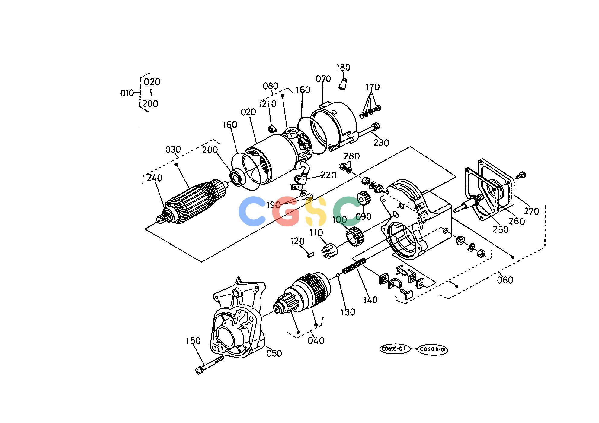 久保田零件查询T03900 STARTER [COMPONENT PARTS] ELECTRICAL SYSTEMEPC Kubota online