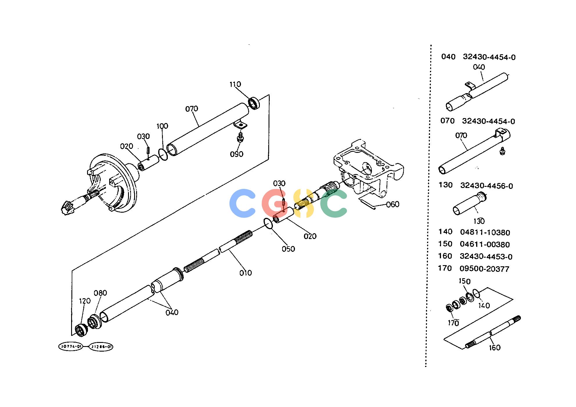 久保田零件查询T08600 PROPELLER SHAFT FRONT AXLE AND FRONT WHEELEPC Kubota online