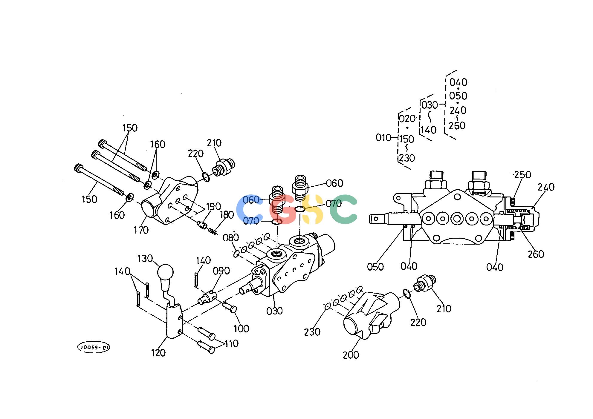 久保田零件查询T11300 AUX.CONTROL VALVE [COMPONENT PARTS] HYDRAULIC SYSTEMEPC Kubota online