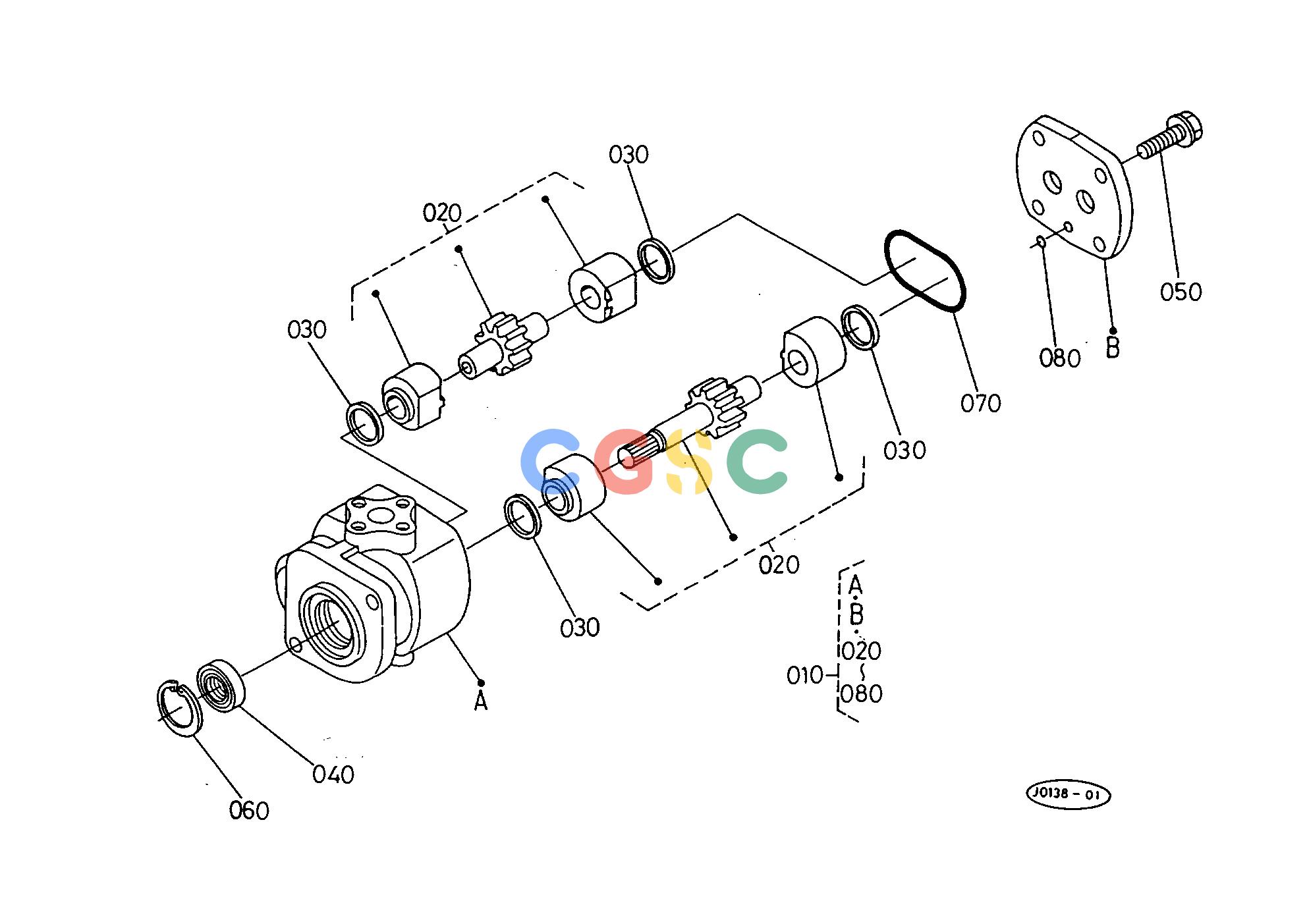 久保田零件查询T09801 HYDRAULIC PUMP (MS) [COMPONENT PARTS] HYDRAULIC SYSTEMEPC Kubota online