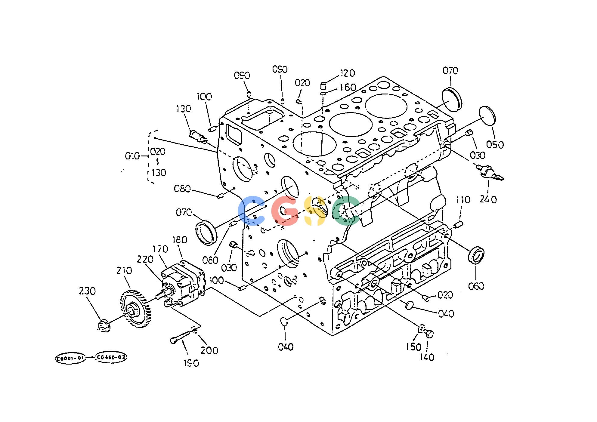 久保田零件查询T00101 CRANK CASE ENGINEEPC Kubota online