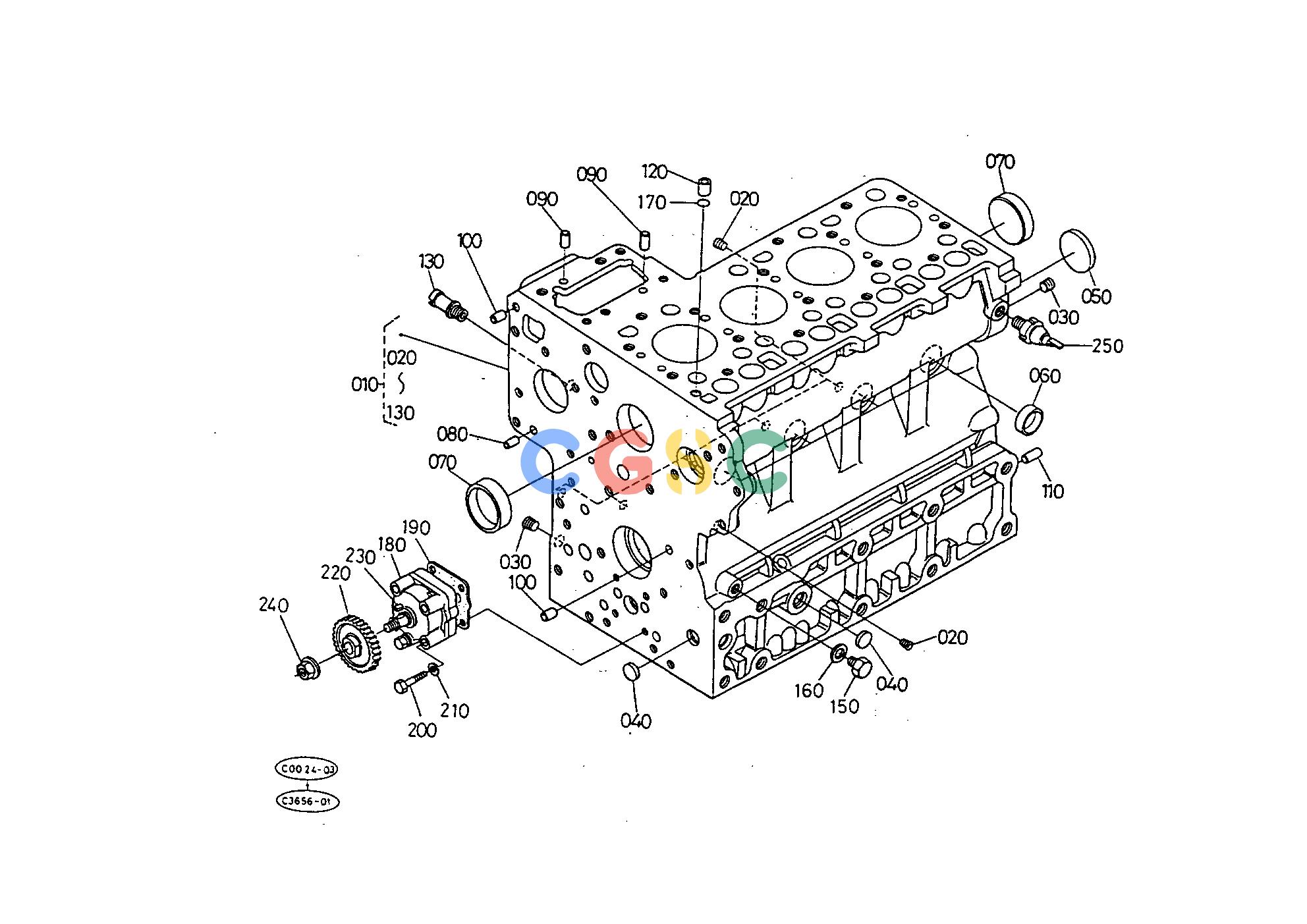 久保田零件查询T00102 CRANK CASE ENGINEEPC Kubota online