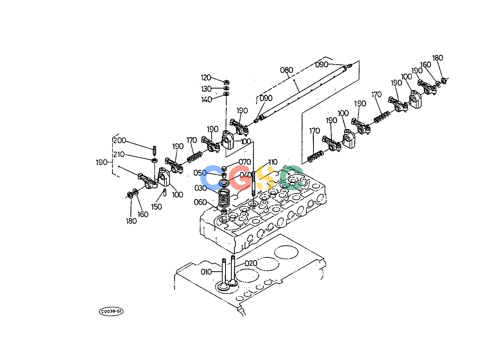 久保田零件查询T00702 VALVE AND ROCKER ARM ENGINEEPC Kubota online