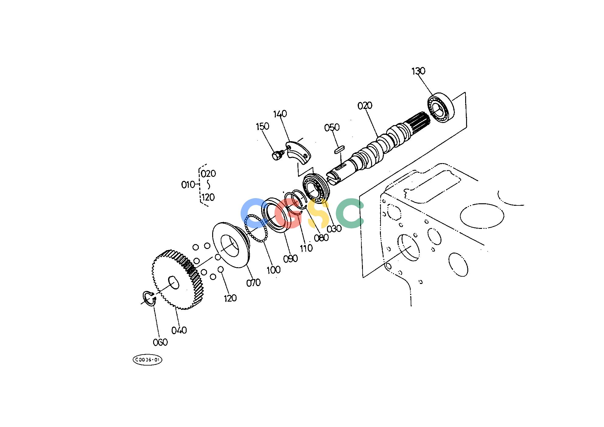久保田零件查询T01802 FUEL CAMSHAFT ENGINEEPC Kubota online