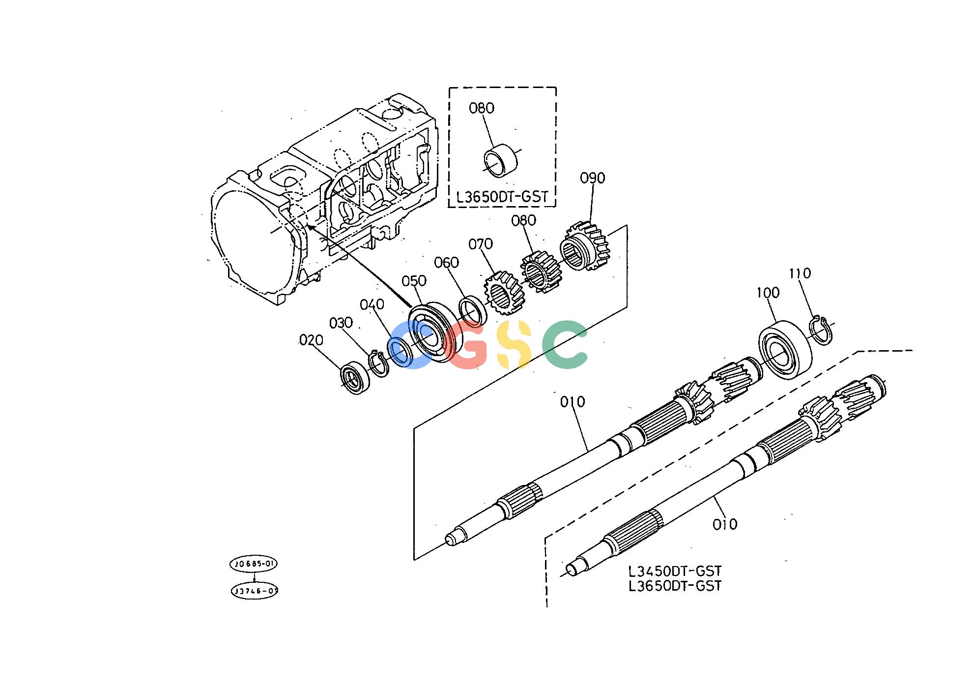 久保田零件查询T04900 MAIN SHAFT TRANSMISSIONEPC Kubota online