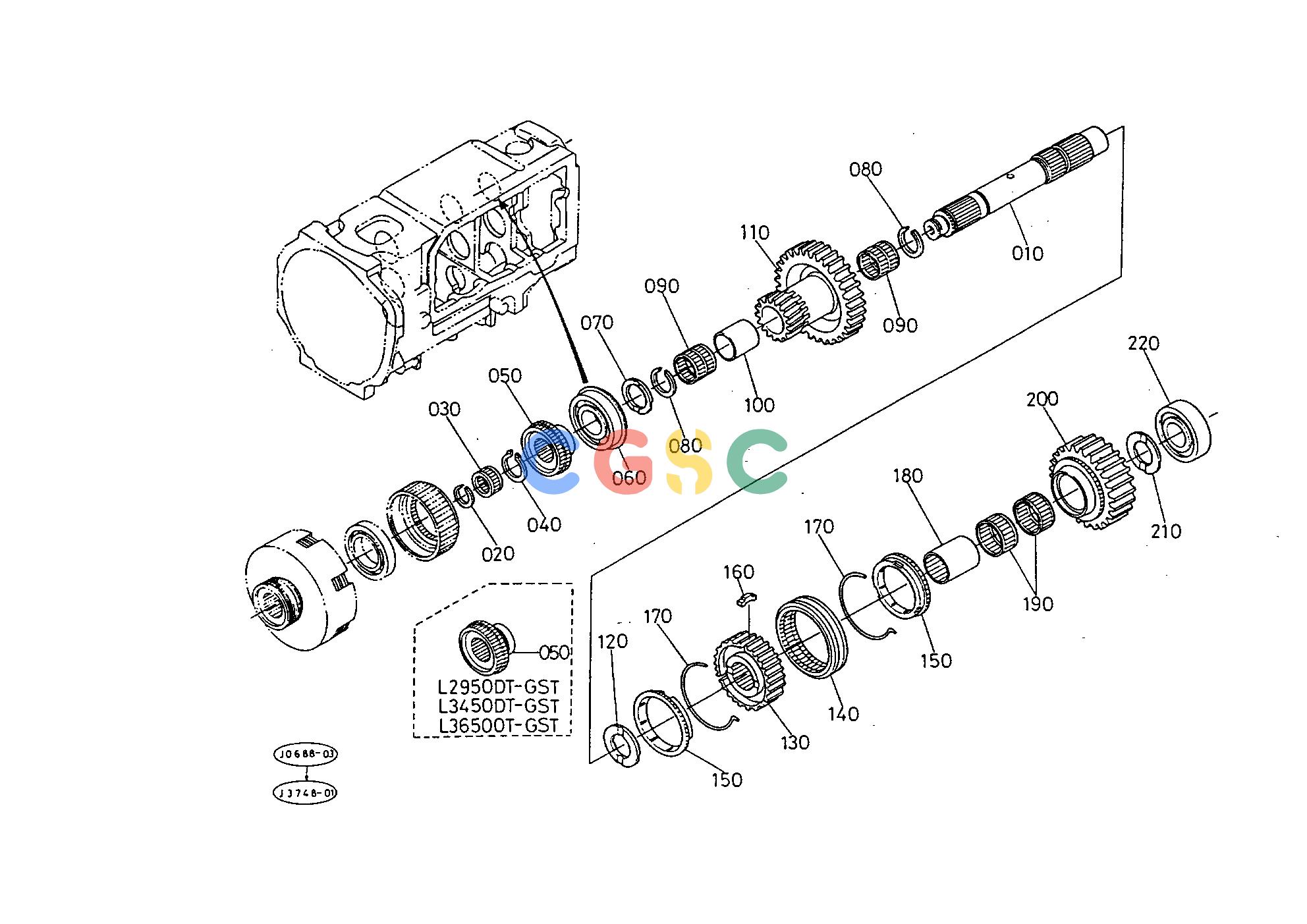 久保田零件查询T05200 SHUTTLE SHAFT TRANSMISSIONEPC Kubota online