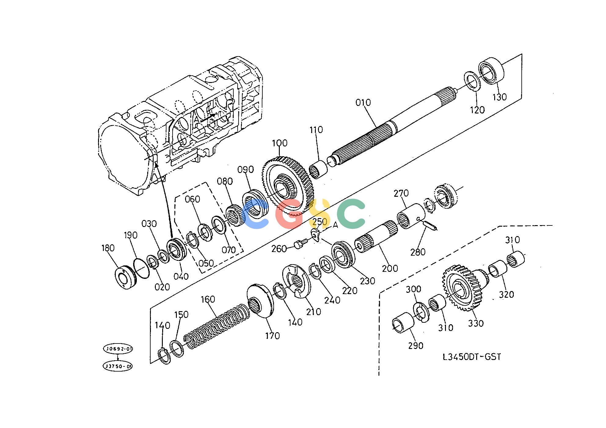 久保田零件查询T05402 PTO COUNTER SHAFT TRANSMISSIONEPC Kubota online
