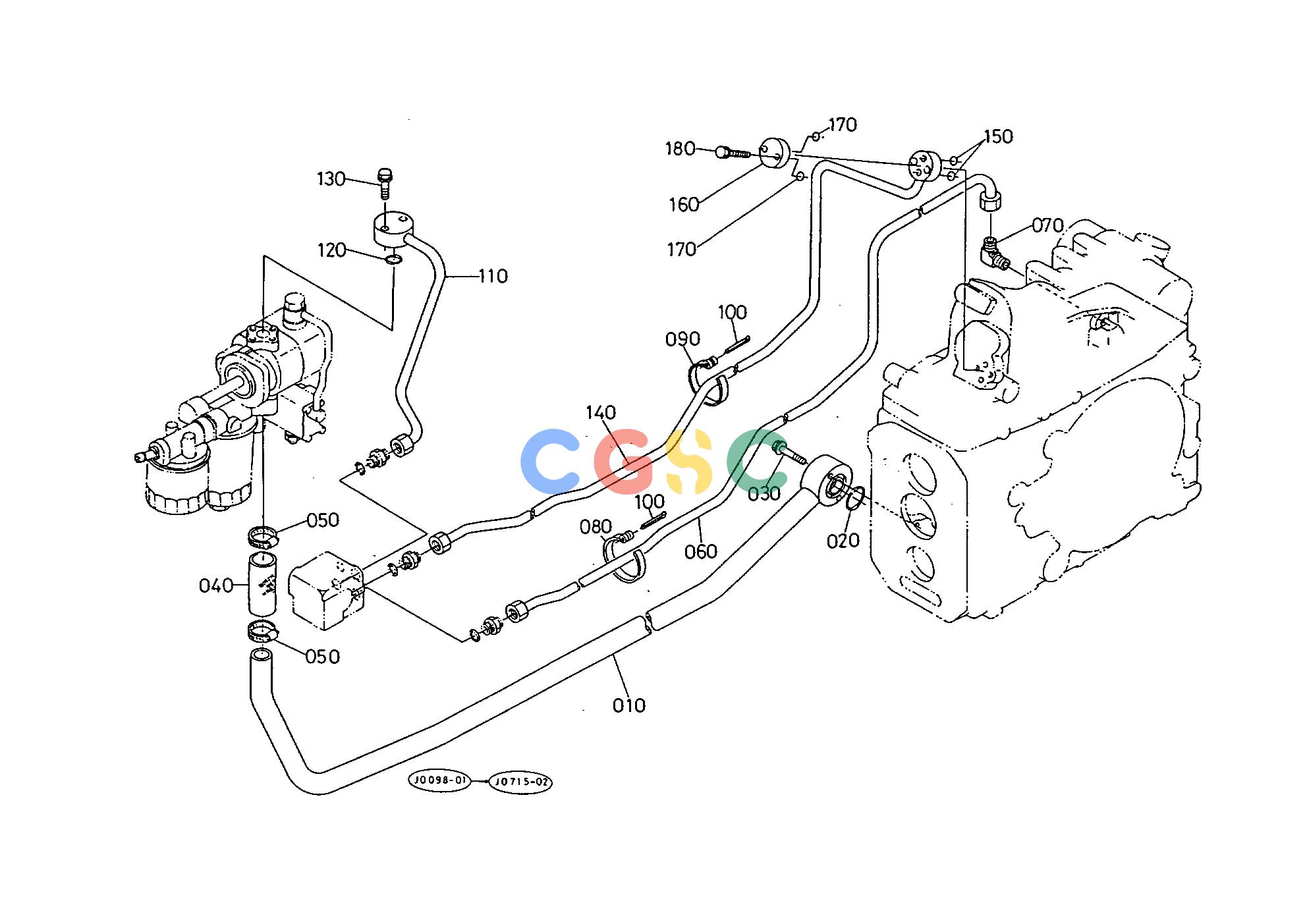 久保田零件查询T09500 HYDRAULIC OIL LINE HYDRAULIC SYSTEMEPC Kubota online