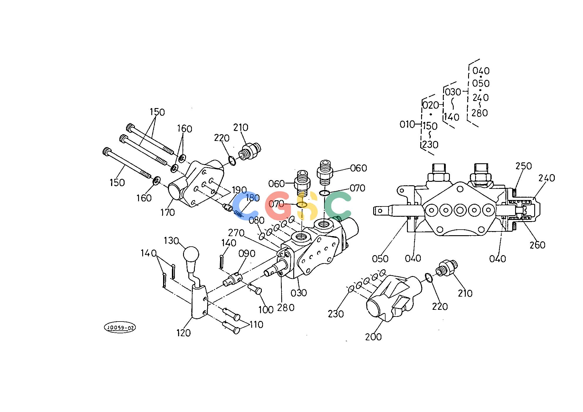 久保田零件查询T11000 AUX.CONTROL VALVE [COMPONENT PARTS] HYDRAULIC SYSTEMEPC Kubota online