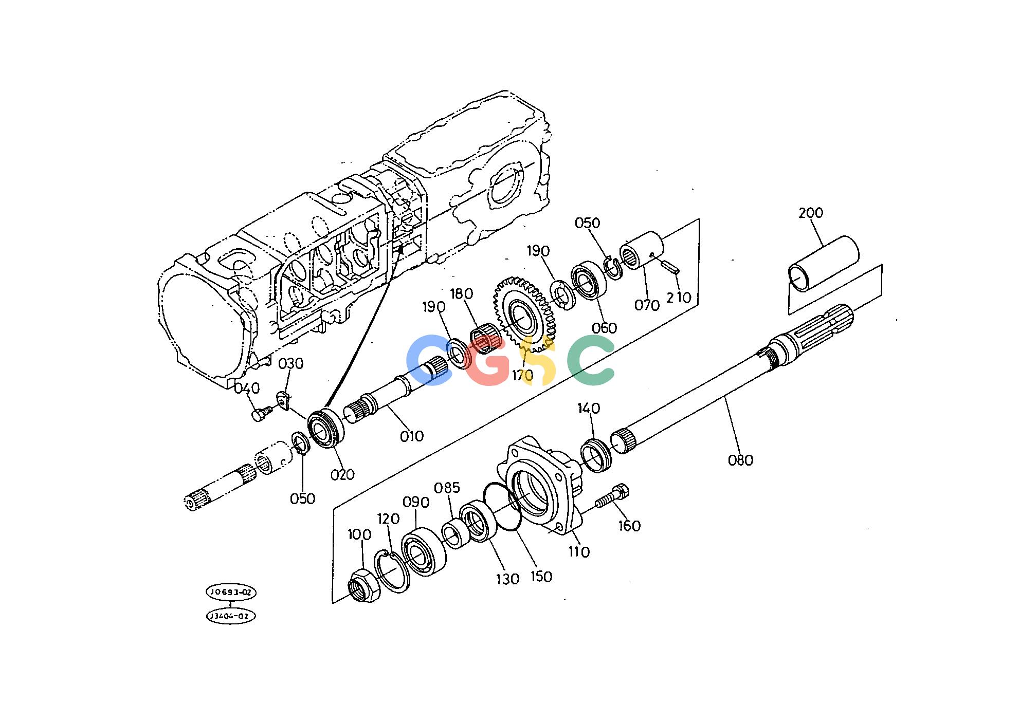 久保田零件查询T05505 PTO SHAFT [A][CA] TRANSMISSIONEPC Kubota online