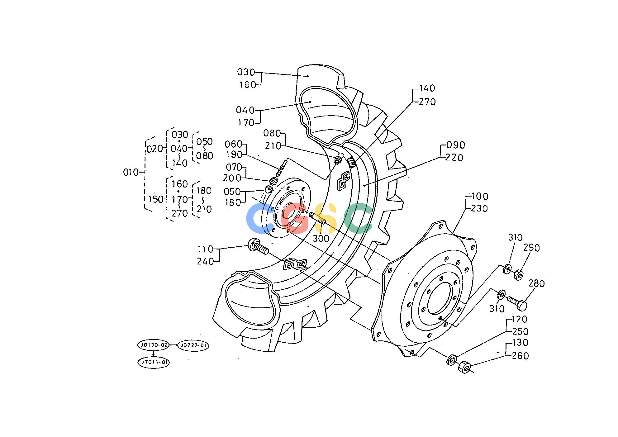 久保田零件查询T07207 REAR WHEEL (13.6-26 FL17) REAR AXLE AND REAR WHEELEPC Kubota online