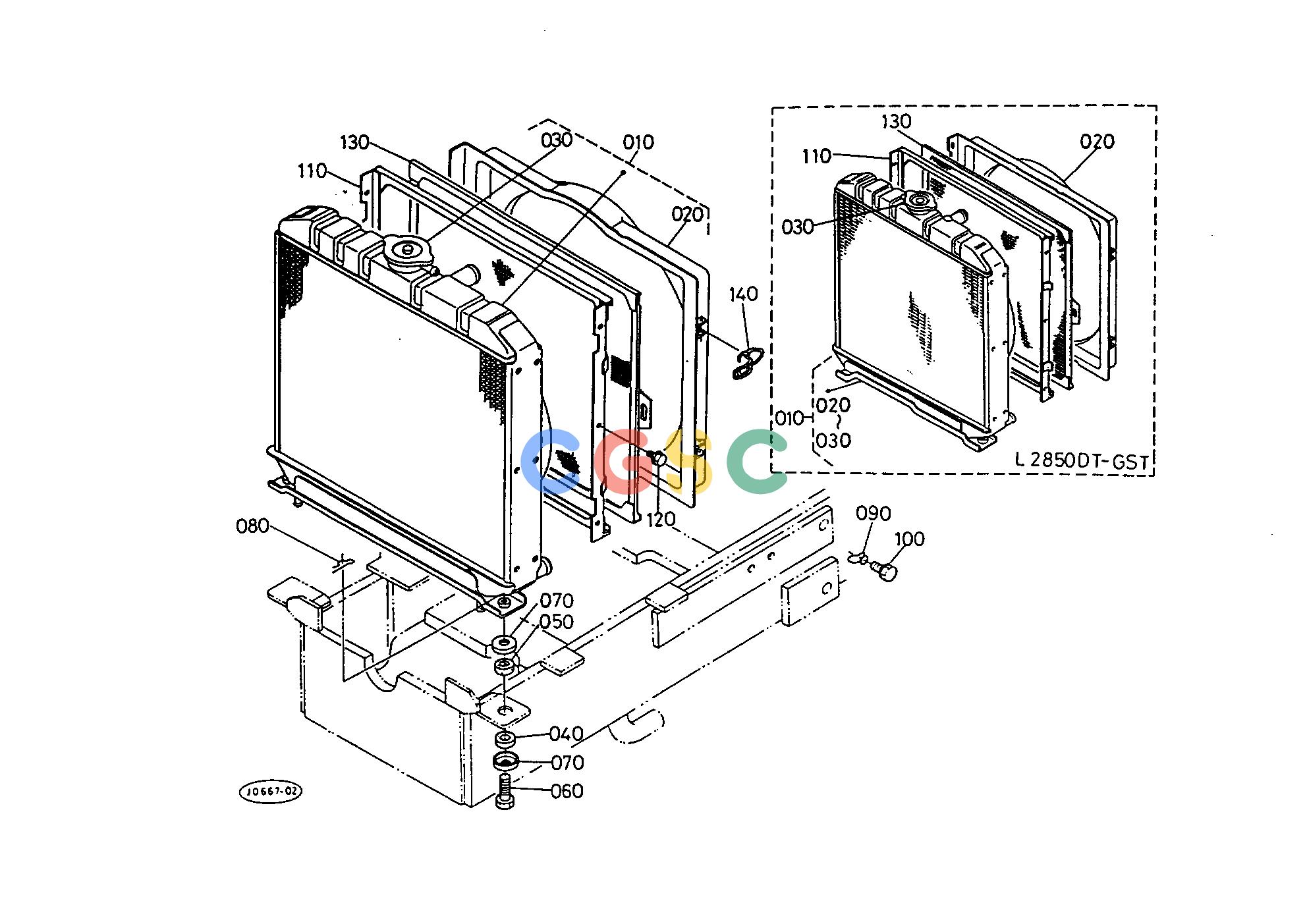 久保田零件查询T05500 RADIATOR COOLING WATER SYSTEMEPC Kubota online