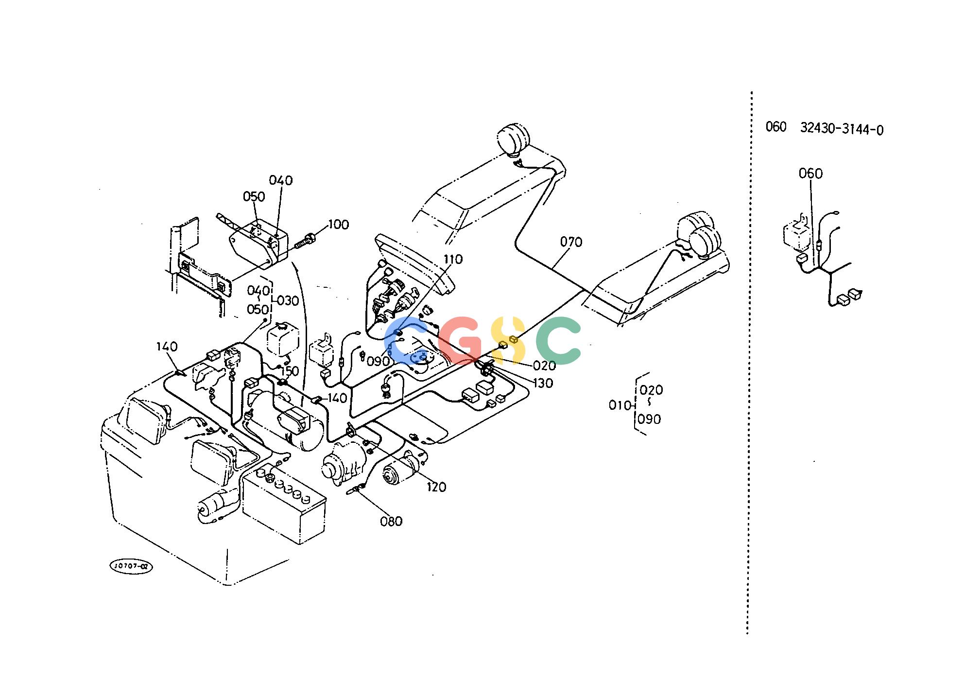 久保田零件查询T06701 ELECTRICAL WIRING [A] ELECTRICAL SYSTEMEPC Kubota online