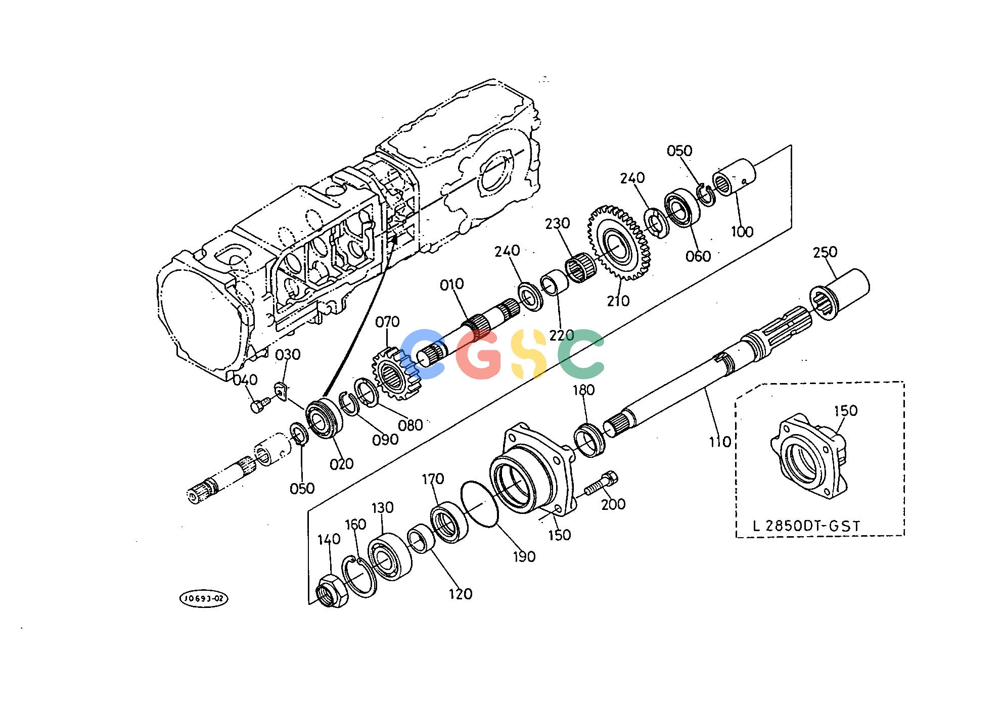 久保田零件查询T08000 PTO SHAFT TRANSMISSIONEPC Kubota online