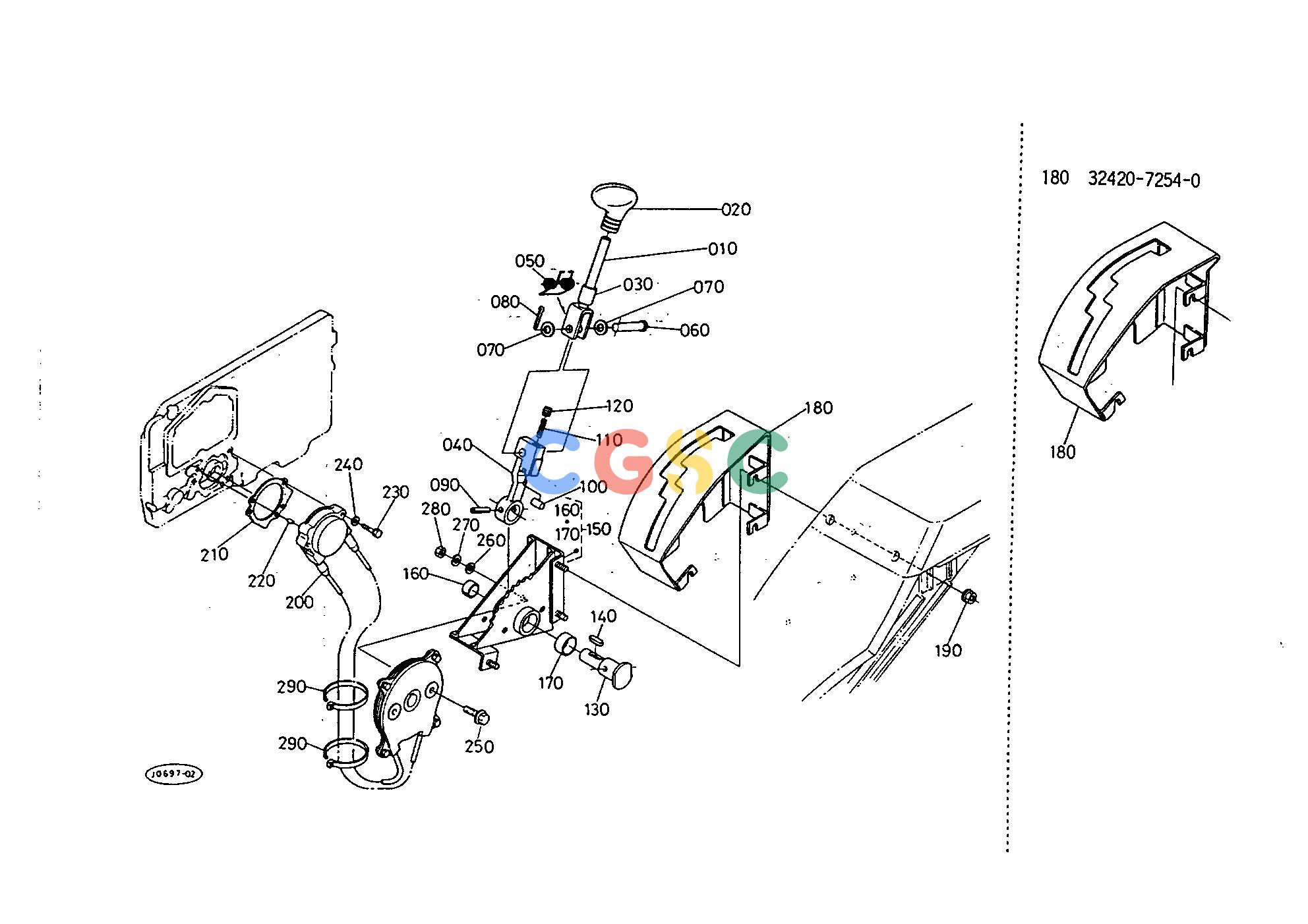久保田零件查询T08400 MAIN GEAR SHIFT LEVER SPEED CHANGE LEVEREPC Kubota online