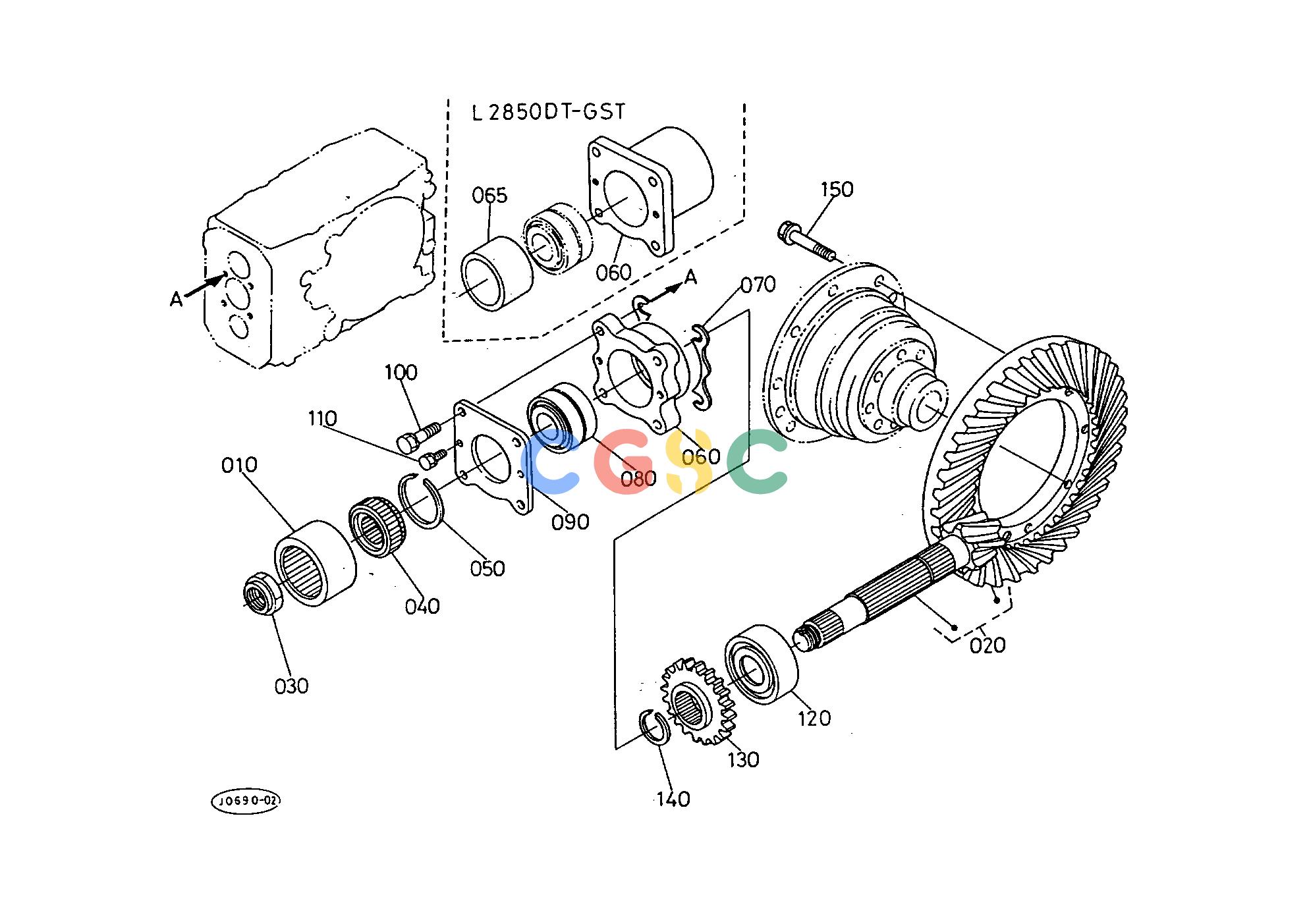 久保田零件查询T09000 SPIRAL BEVEL PINION REAR AXLE AND REAR WHEELEPC Kubota online