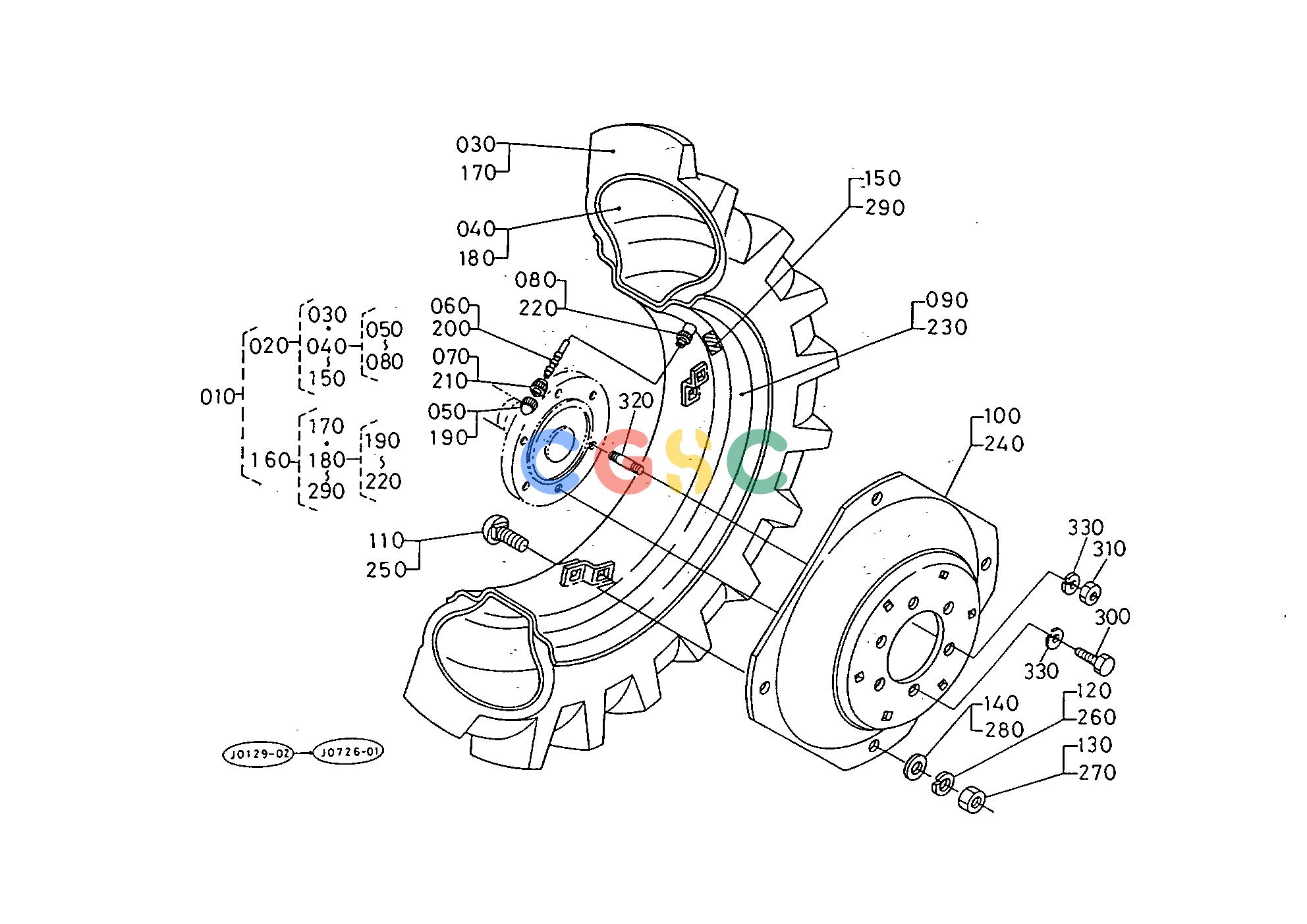 久保田零件查询T09401 REAR WHEEL (11.2-24) REAR AXLE AND REAR WHEELEPC Kubota online