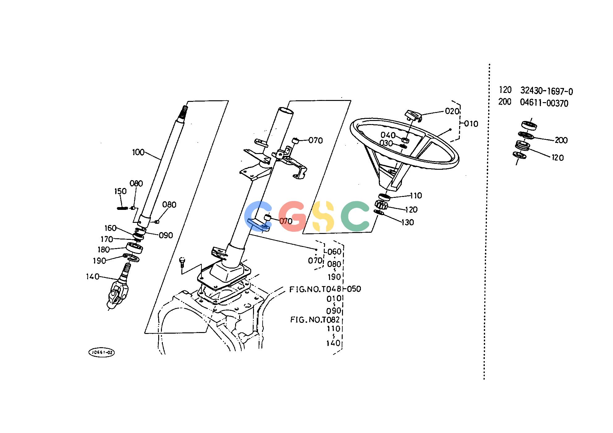 久保田零件查询T11001 STEERING HANDLE STEERINGEPC Kubota online
