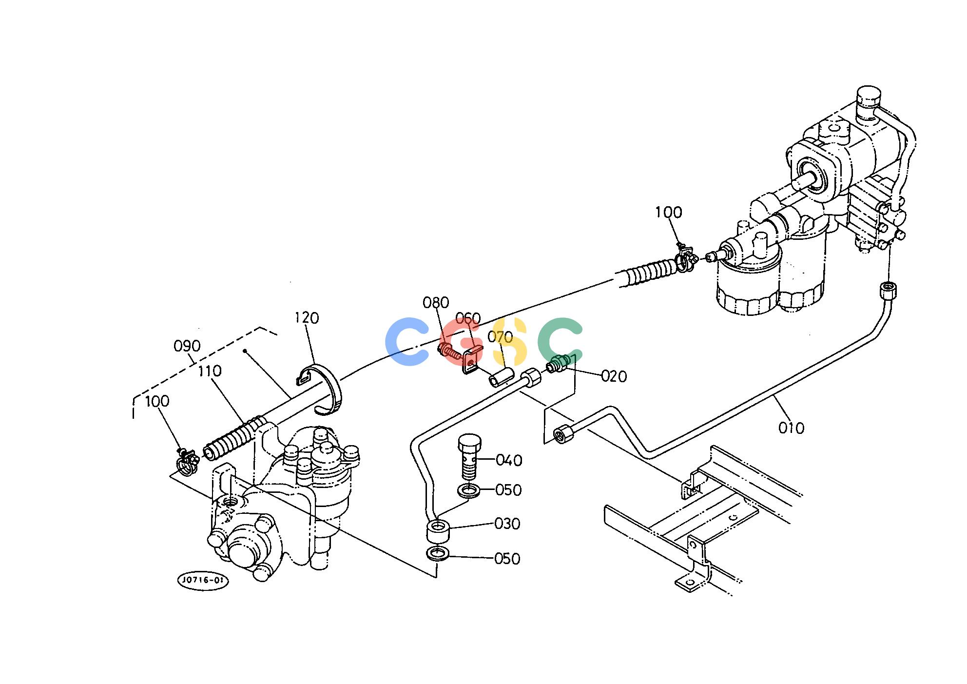 久保田零件查询T11500 HYDRAULIC OIL LINE 2 HYDRAULIC SYSTEMEPC Kubota online
