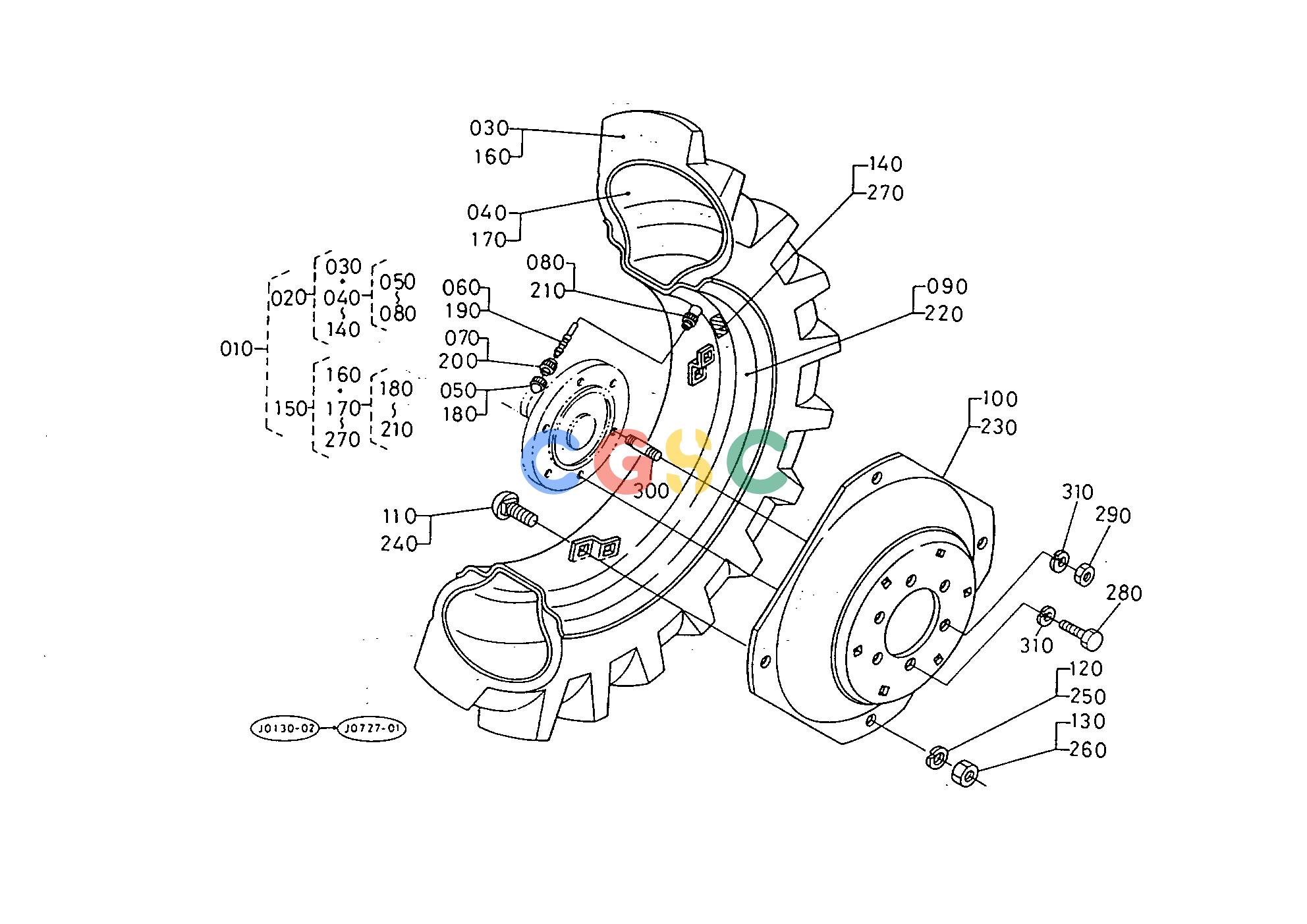 久保田零件查询T09405 REAR WHEEL (13.6-24) REAR AXLE AND REAR WHEELEPC Kubota online