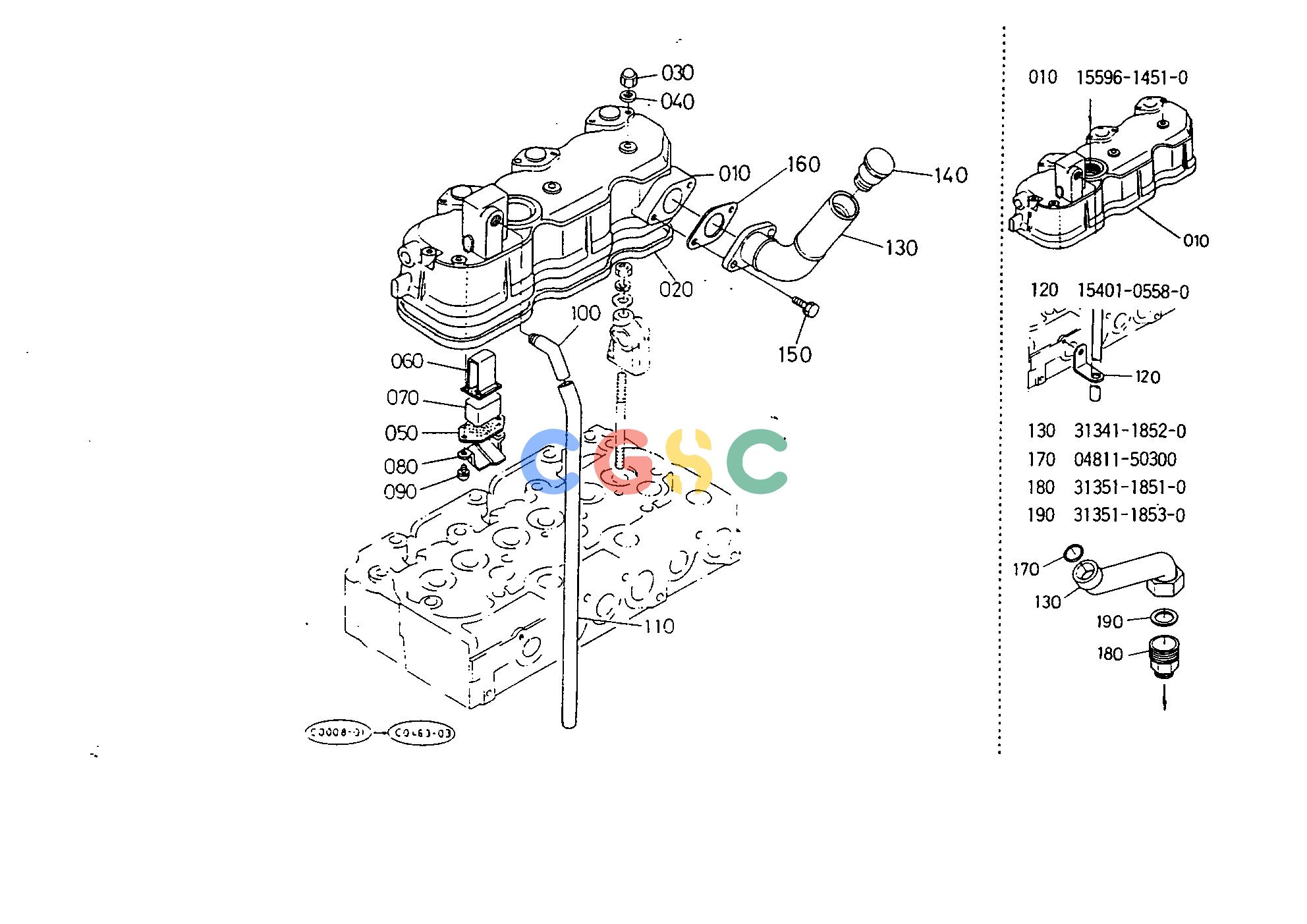 久保田零件查询T00900 CYLINDER HEAD COVER ENGINEEPC Kubota online