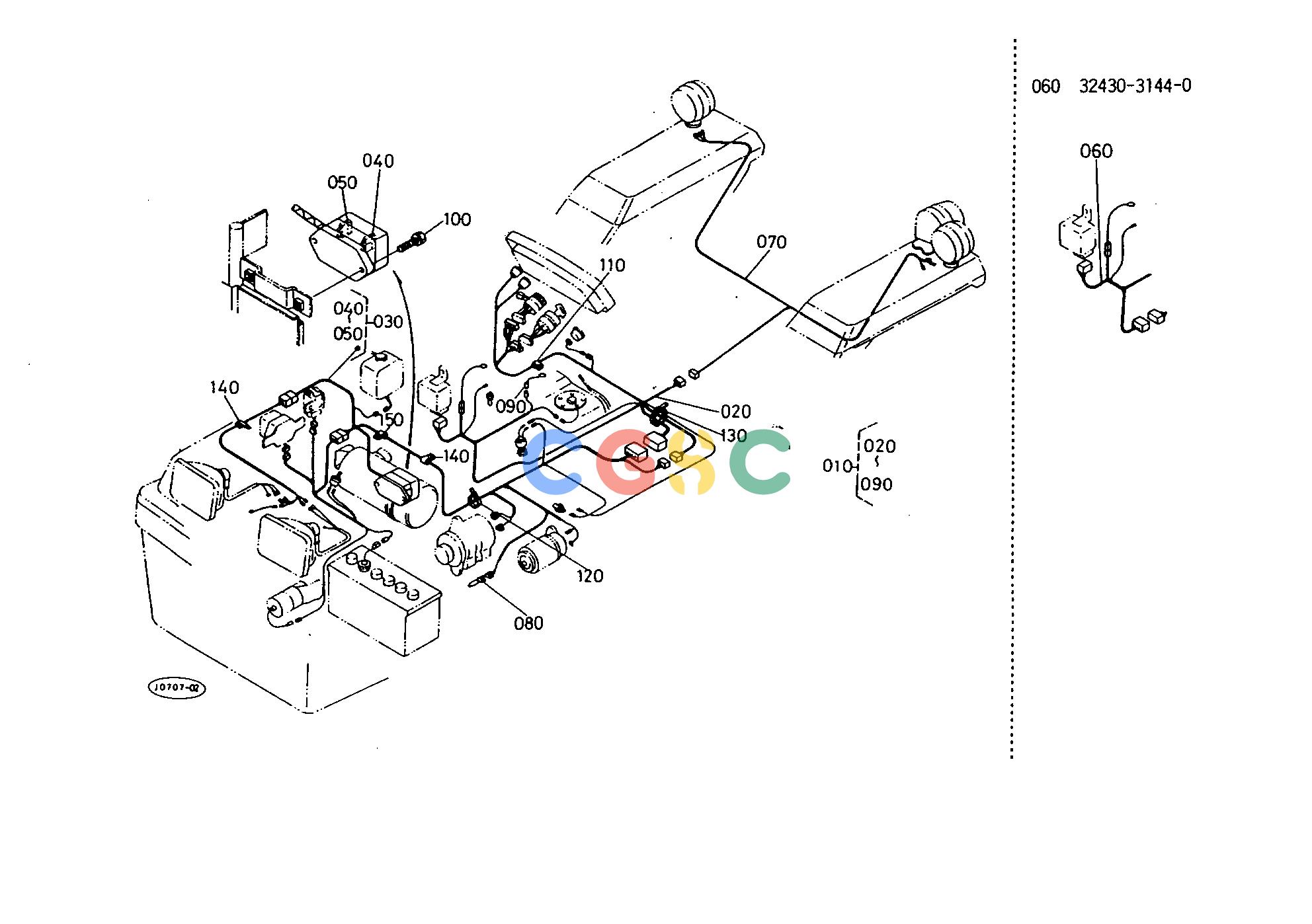 久保田零件查询T04603 ELECTRICAL WIRING [WITH EASY CHECKER] [CA] ELECTRICAL SYSTEMEPC Kubota online