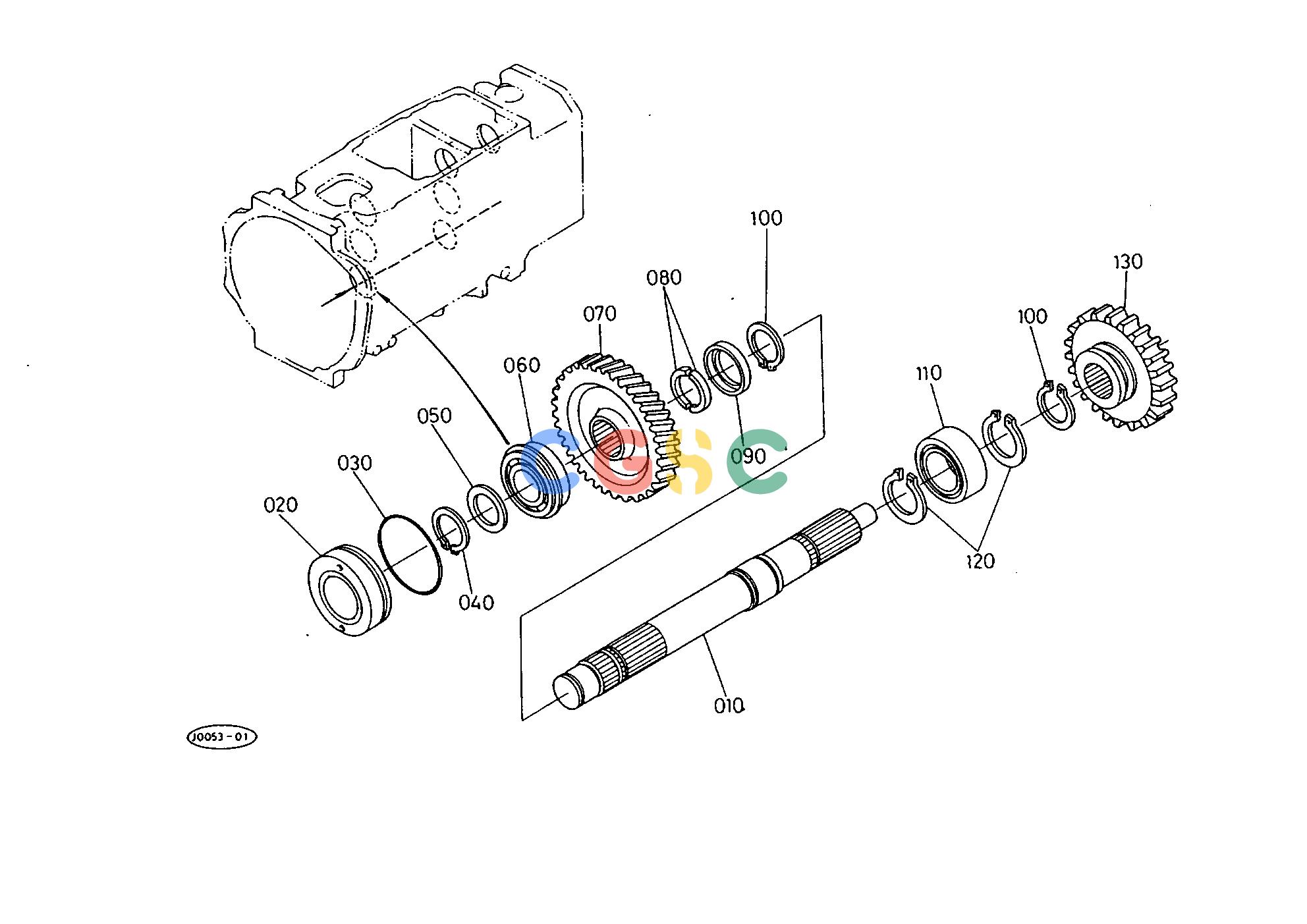 久保田零件查询T05500 PTO COUNTER SHAFT 1 (DC) TRANSMISSIONEPC Kubota online