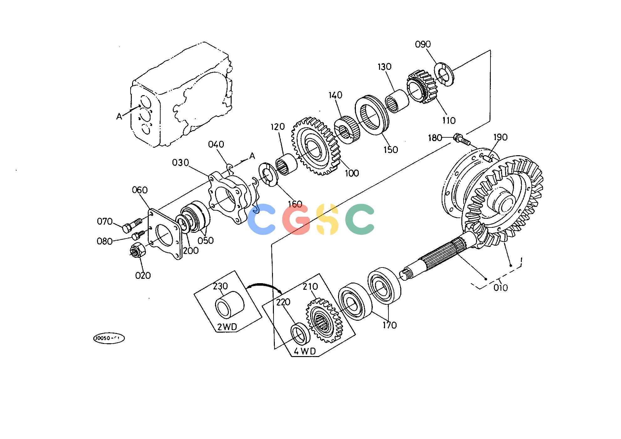 久保田零件查询T07101 SPIRAL BEVEL PINION REAR AXLE AND REAR WHEELEPC Kubota online
