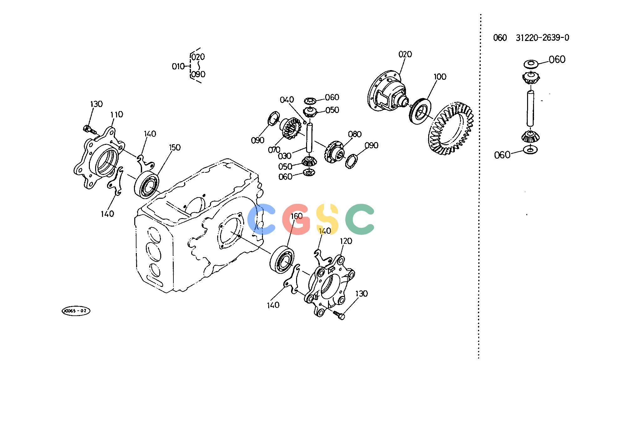 久保田零件查询T07201 REAR DIFFERENTIAL REAR AXLE AND REAR WHEELEPC Kubota online