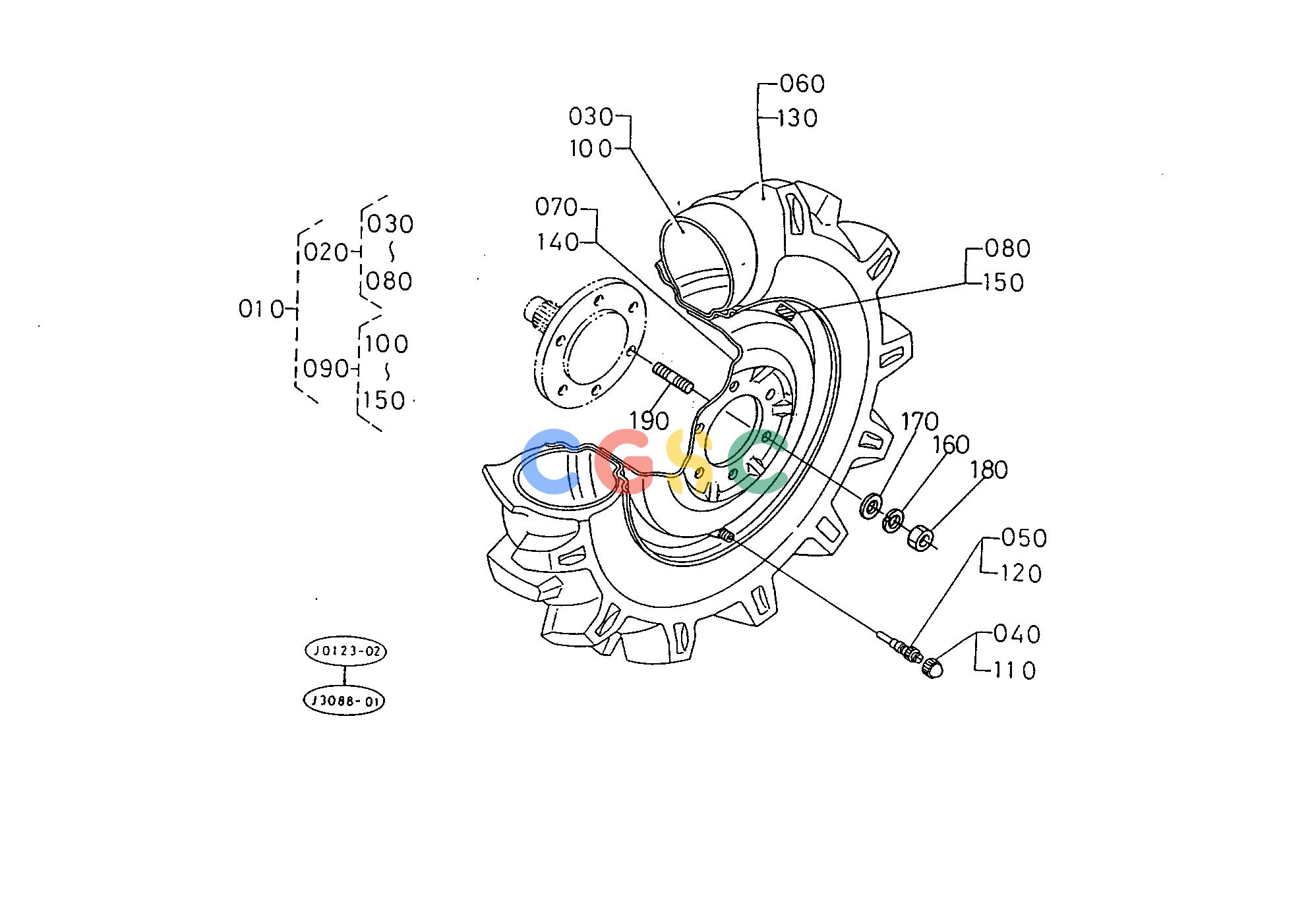 久保田零件查询T08901 FRONT WHEEL(6-14) FRONT AXLE AND FRONT WHEELEPC Kubota online